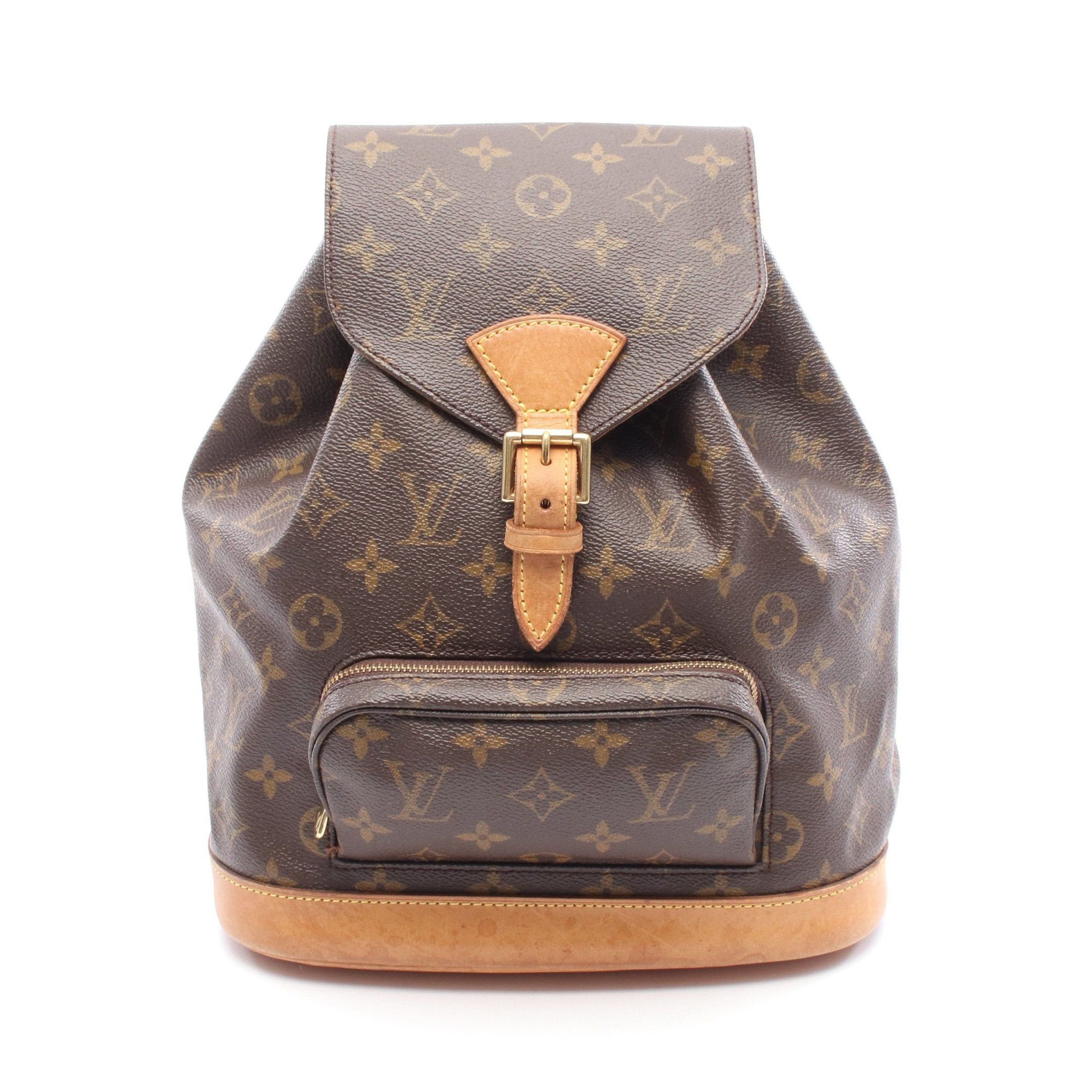 Louis Vuitton Louis Vuitton Montsouris Mm Monogram Backpack Rucksack Leather Brown Size ONE SIZE - 1 Thumbnail