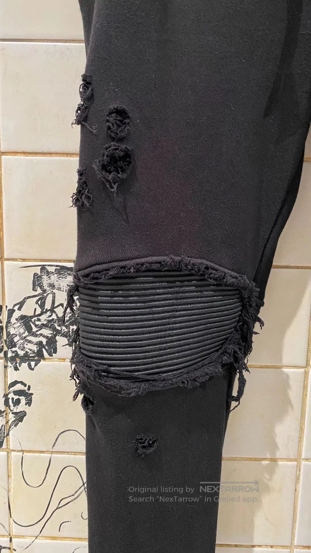 Amiri Amiri Distressed Zippered Sweatpants. Size US 26 / EU 42 - 3 Thumbnail