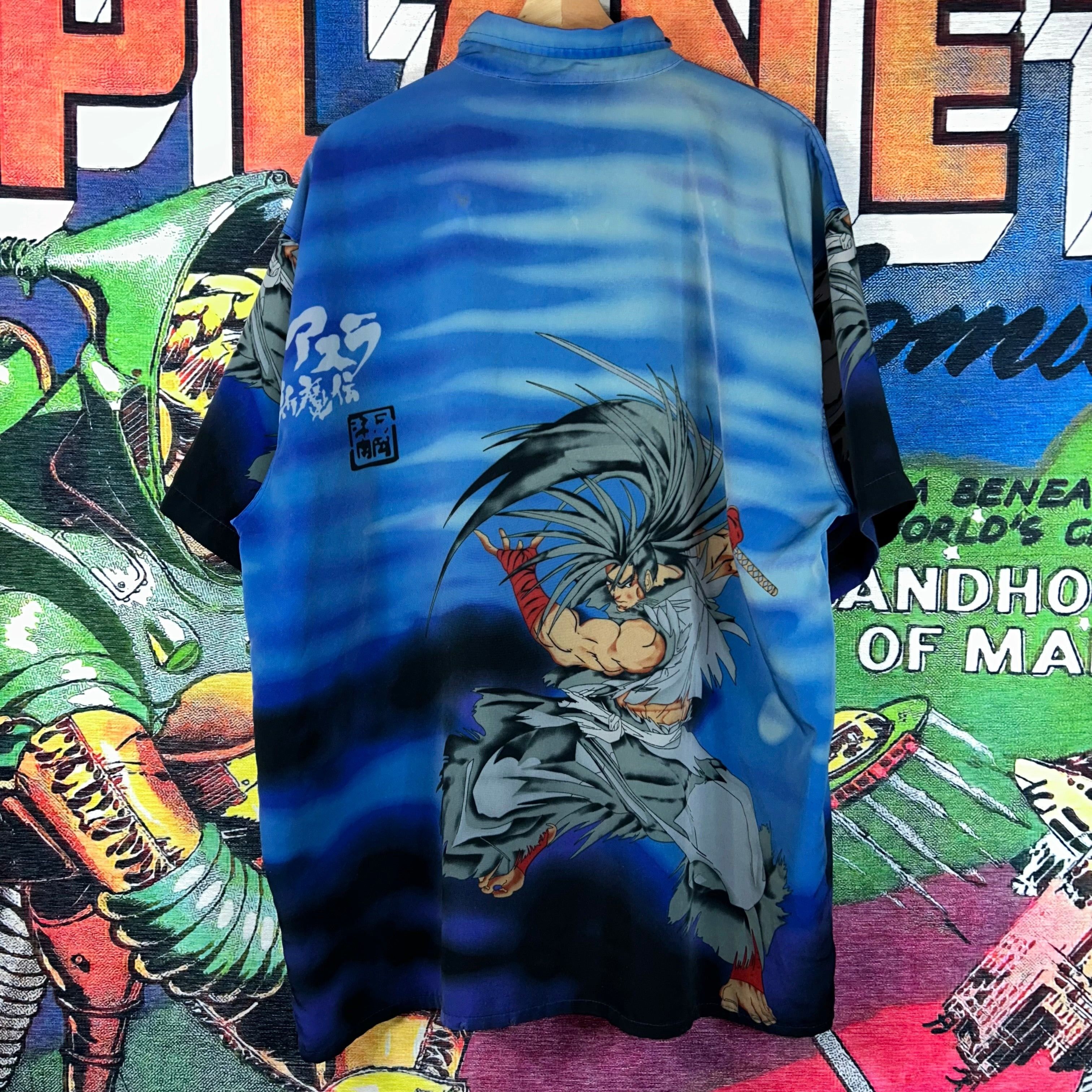 Vintage Vintage Y2K Dtek Blue Anime Button Up Short Sleeve Shirt Size US XL / EU 56 / 4 - 2 Thumbnail