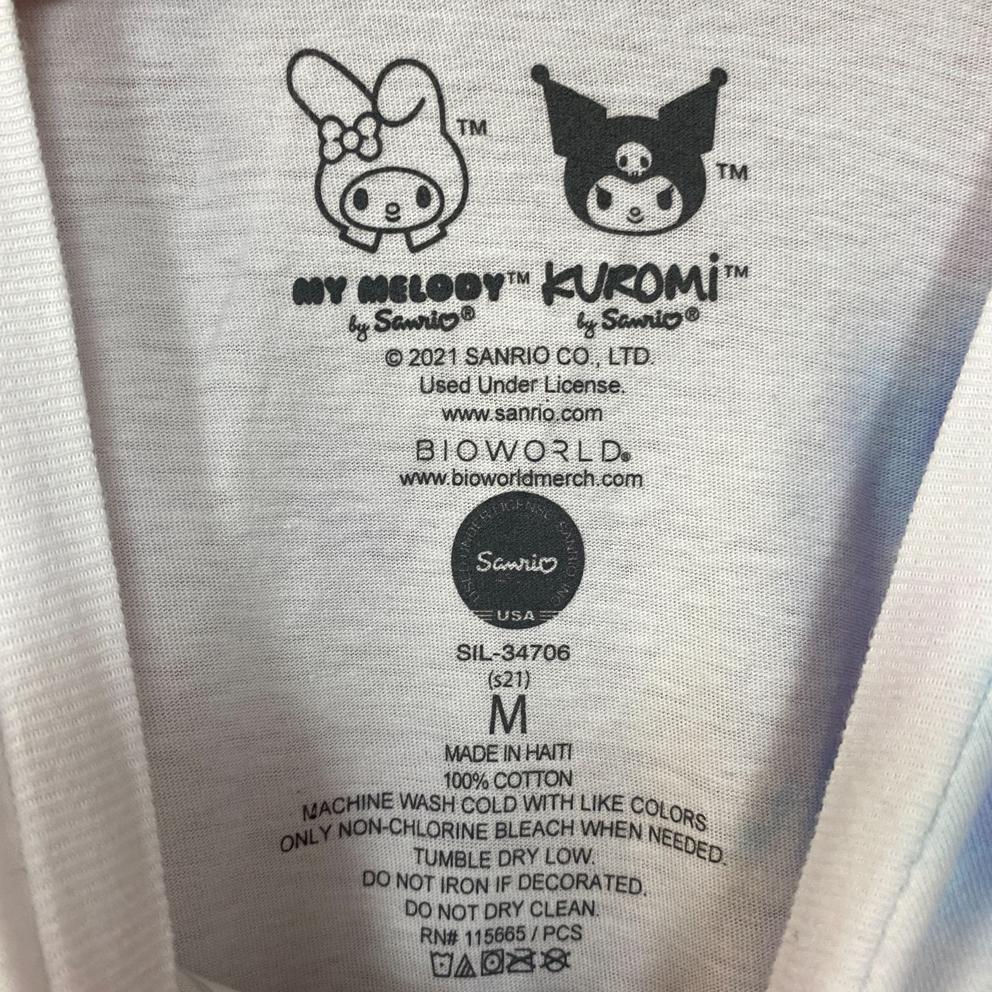 Disney Sanrio Kuromi and My Melody Halloween Tie-Dye Crop T-Shirt M Size M / US 6-8 / IT 42-44 - 4 Thumbnail