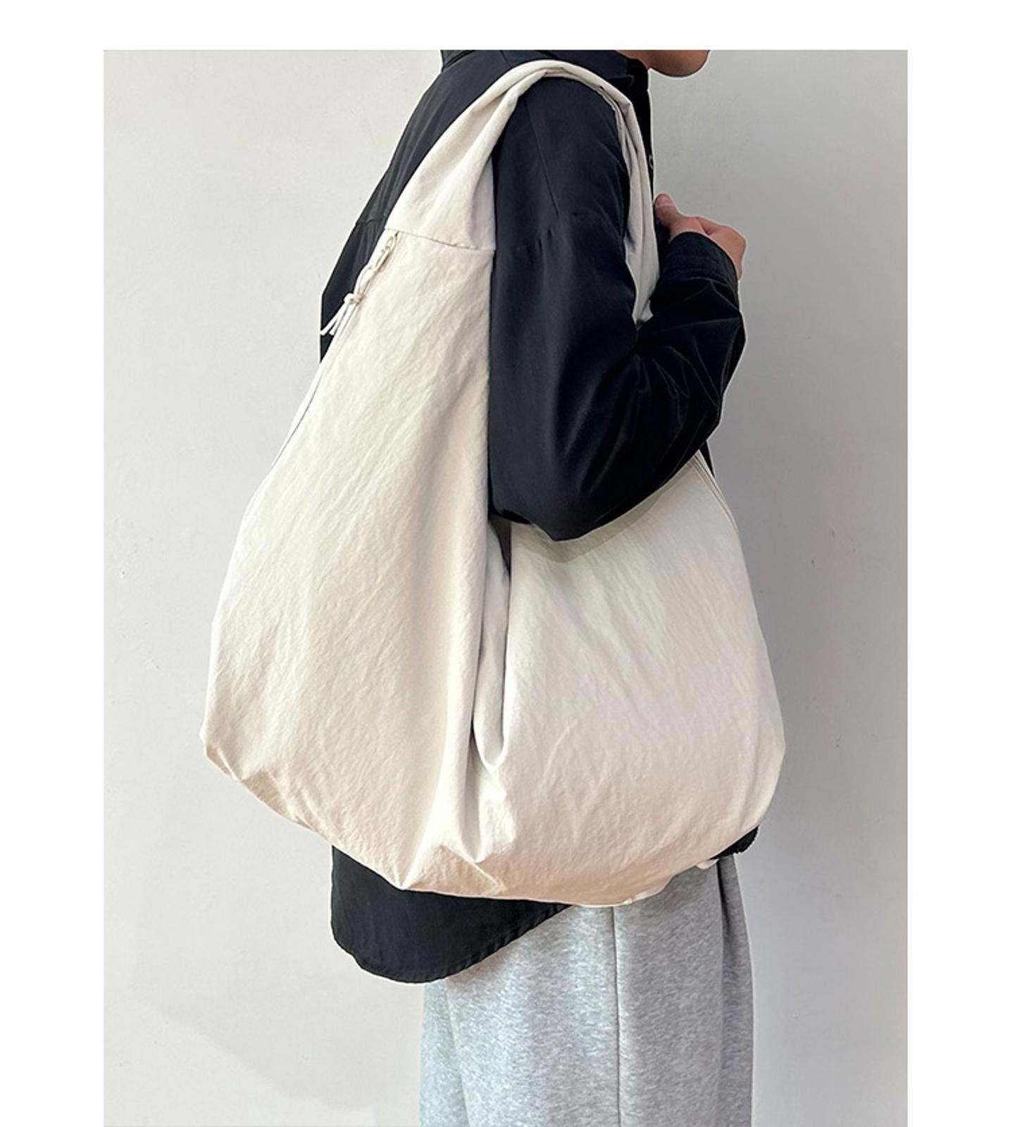 Beige Sling Bag with Zipper Pockets