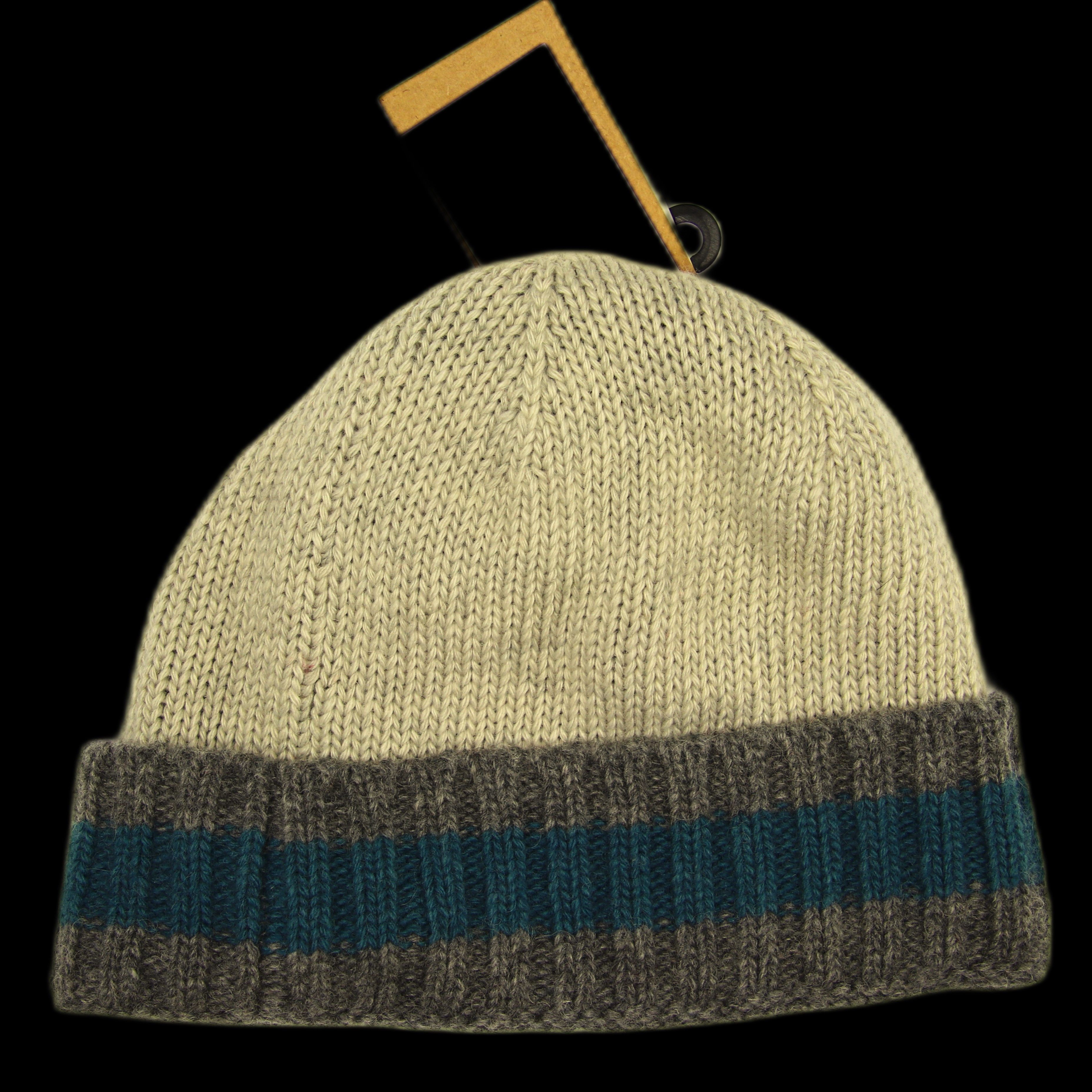 Other Chaos 15% Merino Beanie Grey Blue Size ONE SIZE - 2 Thumbnail