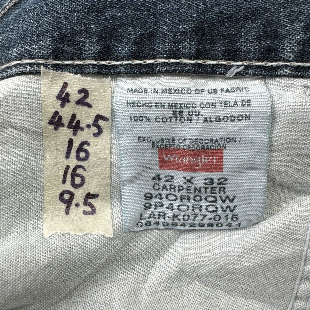 Japanese Brand × Wrangler Oversized Wrangler Carpenter Jean Size US 42 / EU 58 - 6 Thumbnail