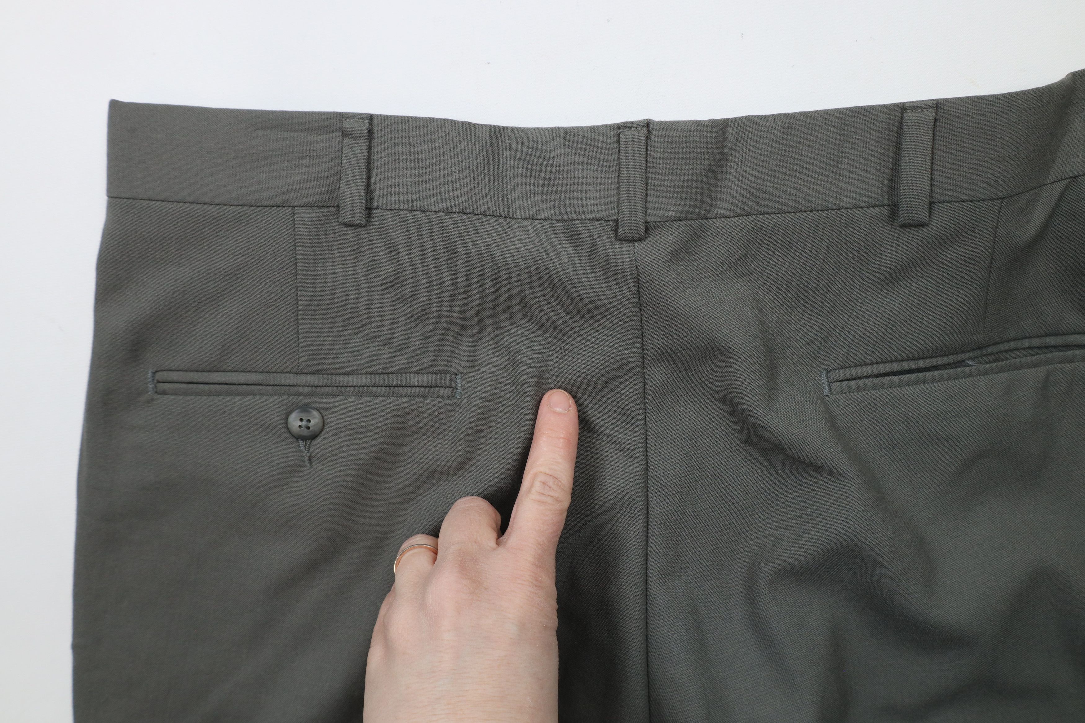 Vintage Vintage 90s Streetwear Wool Wide Leg Chino Pants Gray Size US 34 / EU 50 - 12 Thumbnail