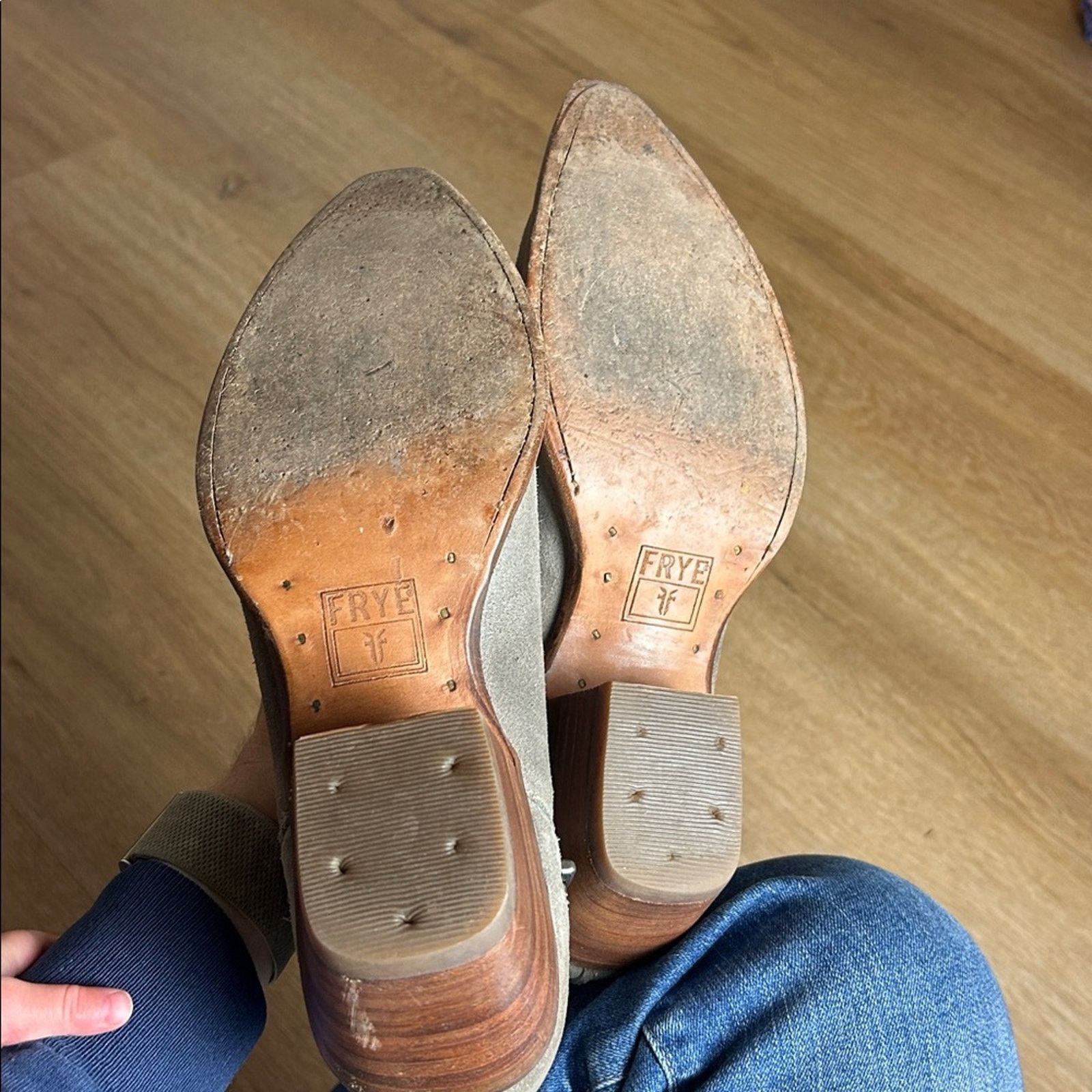 Frye Frye Suede Sacha Moto Western Booties Size US 9.5 / IT 39.5 - 8 Thumbnail