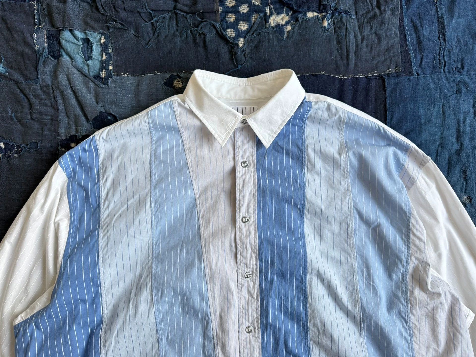 Other SFC CRAZY STRIPE PATCHWORK SHIRT XXXXL ORANGE Size US XXL / EU 58 / 5 - 4 Thumbnail