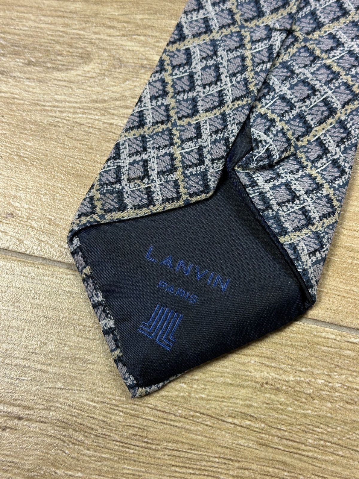 Lanvin × Vintage Vintage Lanvin Paris France Silk Tie Size ONE SIZE - 4 Thumbnail