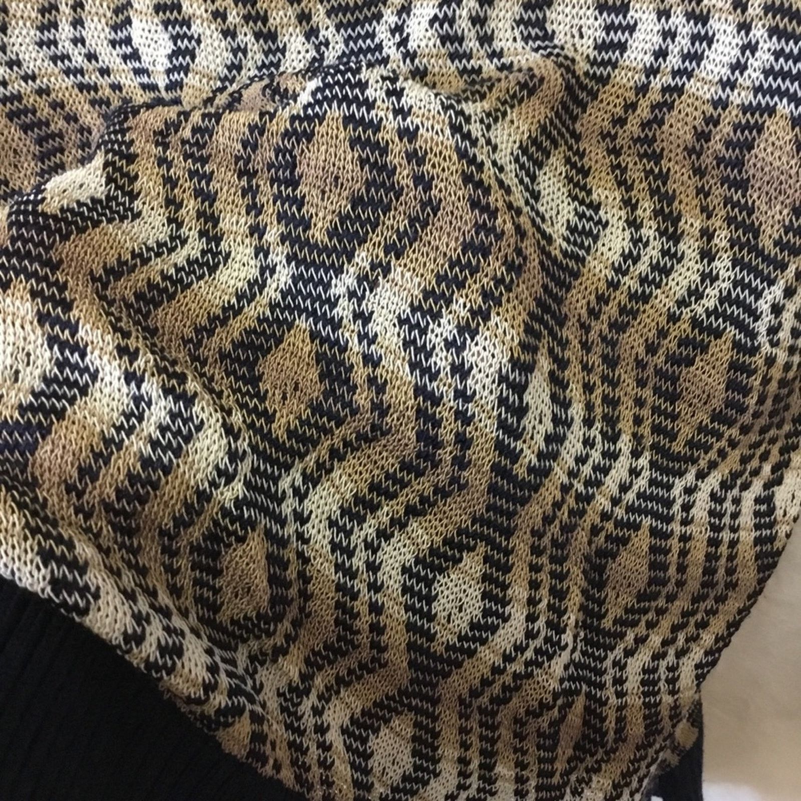 Club Monaco Club Monaco Brown Diamond-Patterned Knit Top Size S / US 4 / IT 40 - 5 Thumbnail