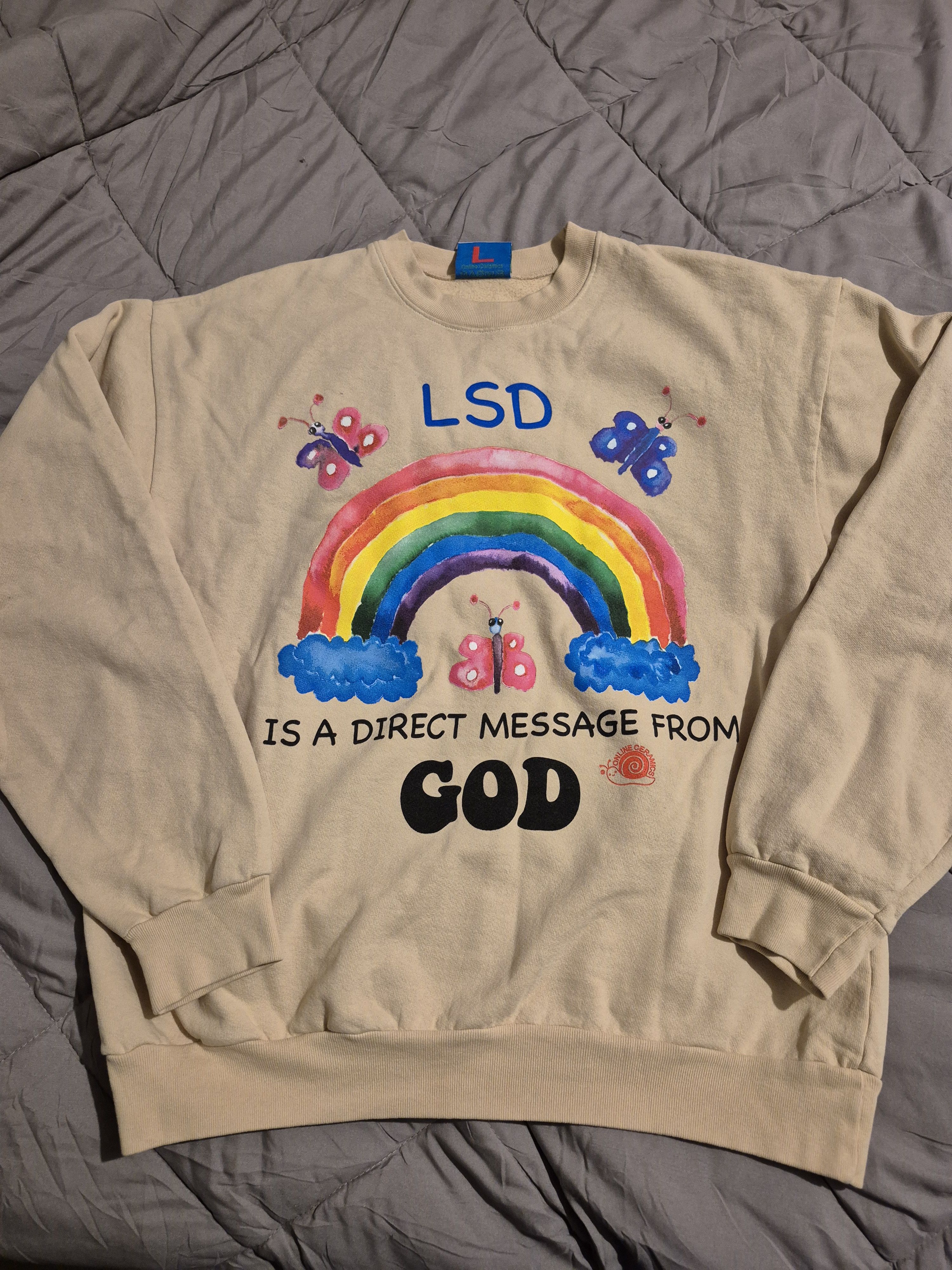 Online Ceramics Online Ceramics LSD is a Message from God Crewneck Size US L / EU 52-54 / 3 - 2 Thumbnail