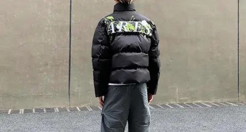 Other Black Puffer Jacket with Floral Design Size US M / EU 48-50 / 2 - 4 Thumbnail