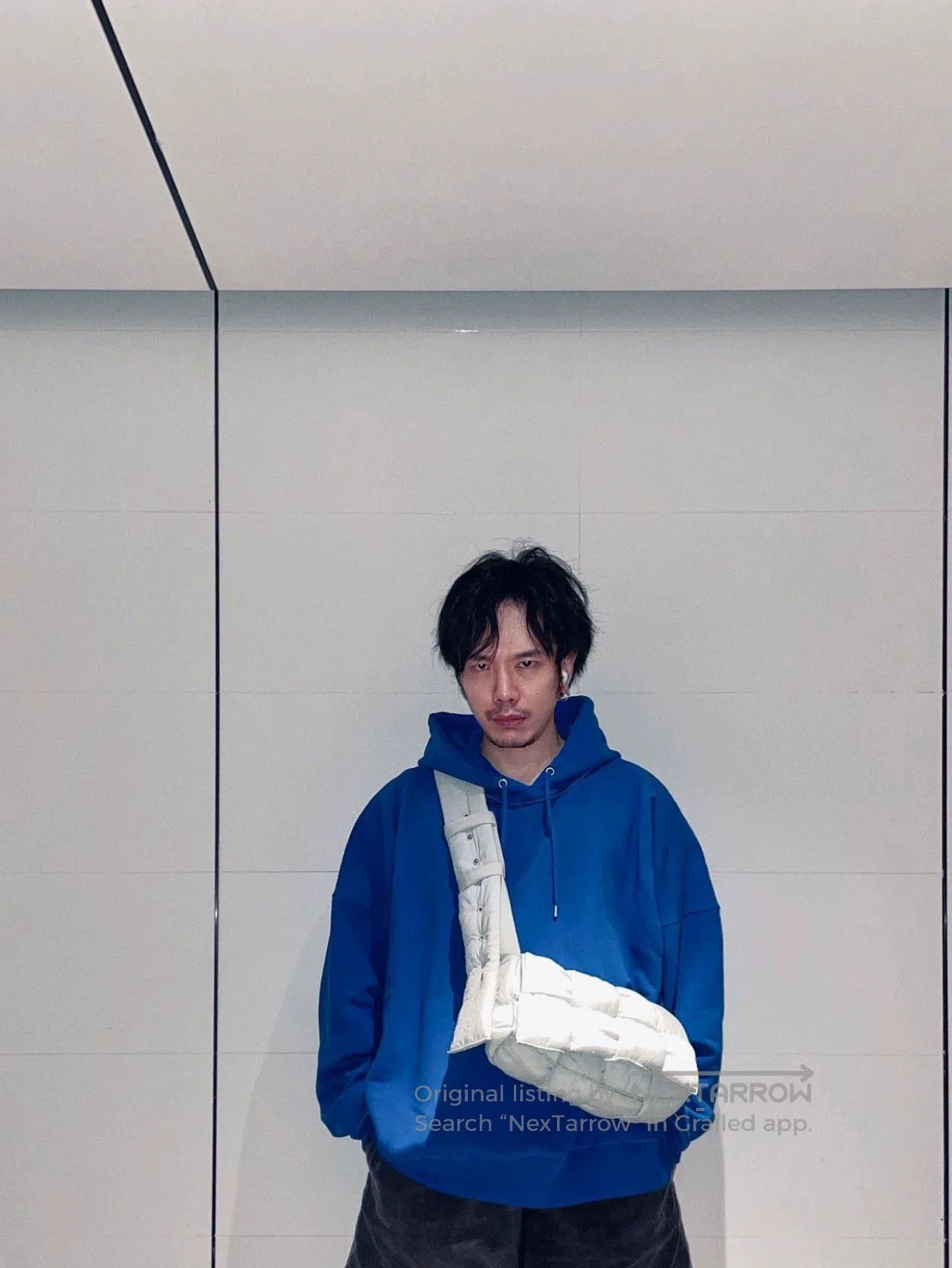 Calvin Klein Blue Oversized Hoodie with Drawstring Hood. Size US XL / EU 56 / 4 - 2 Thumbnail