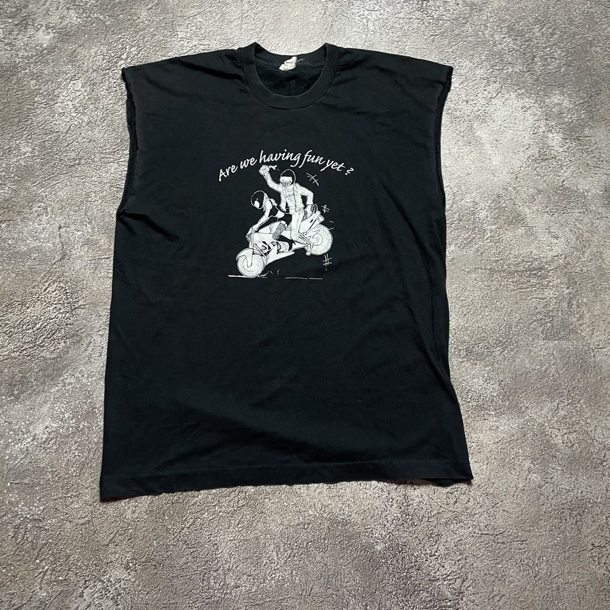 Band Tees Vintage ADULT “ ARE WE FUN YET BIKE GIRL LOGO “ SLOGAN Tee Size US L / EU 52-54 / 3 - 3 Thumbnail