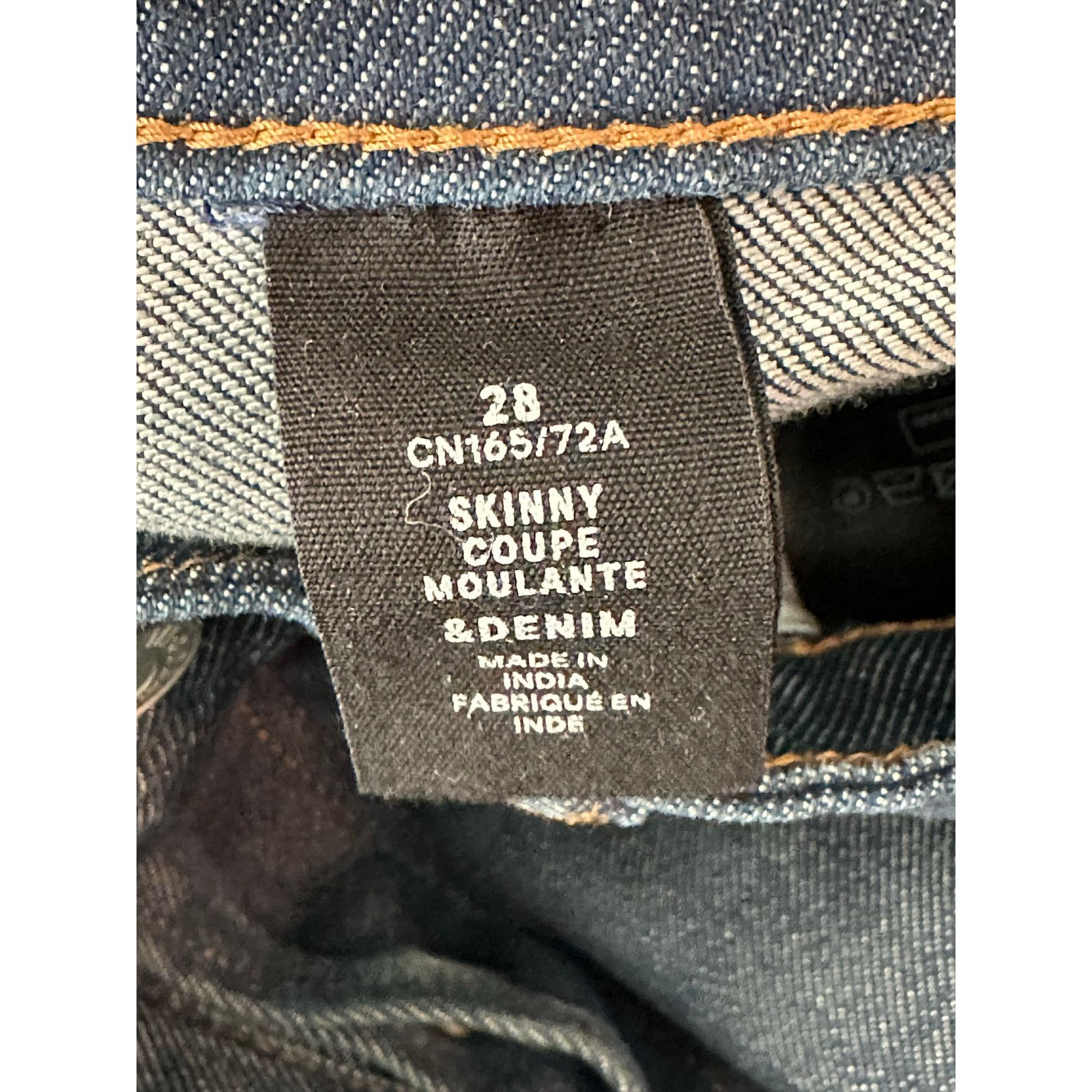 H&M H&M Denim blue dark wash skinny jeans size 28 Size 27" / US 4 / IT 40 - 3 Thumbnail