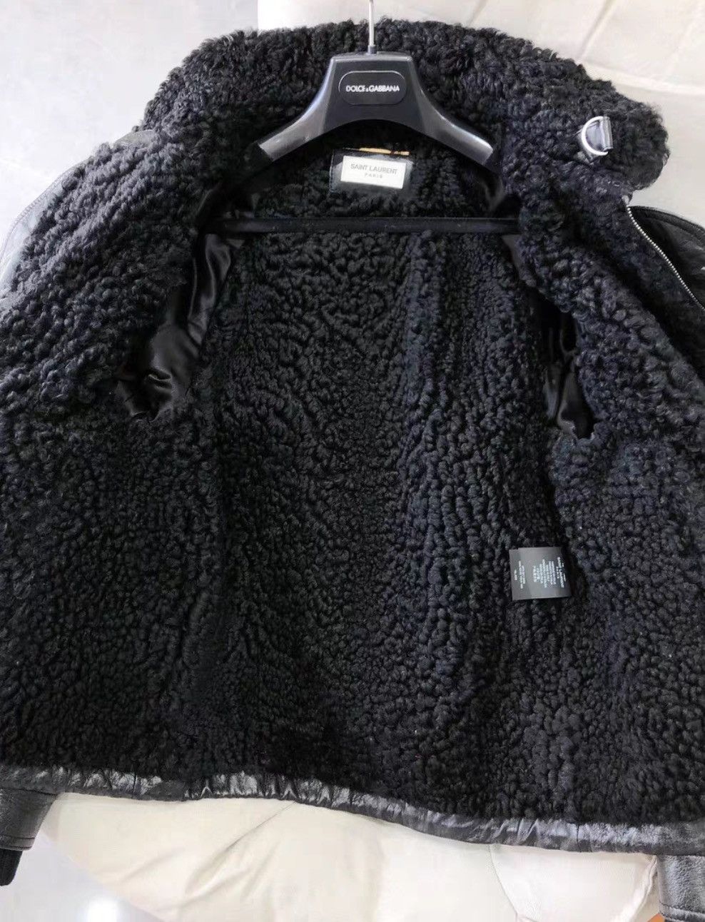 Saint Laurent Paris × Yves Saint Laurent Saint Laurent fur integrated pilot jacket c 2408-Nextarrow Size M / US 6-8 / IT 42-44 - 5 Thumbnail