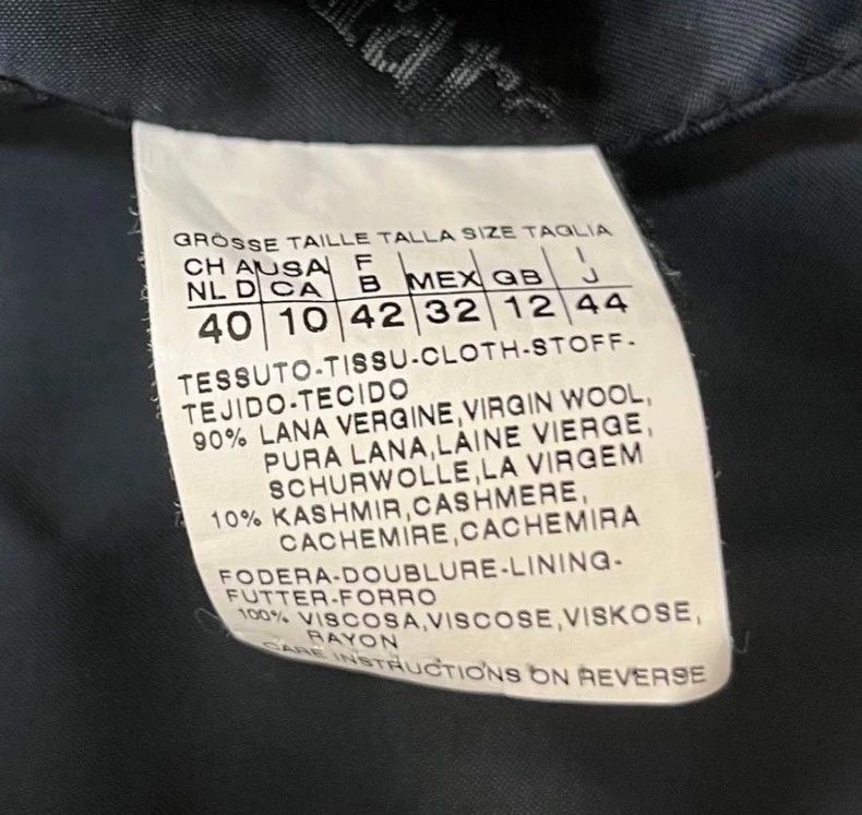 Max Mara Max Mara Black 101801 lapel wool and cashmere coat Size L / US 10 / IT 46 - 3 Thumbnail