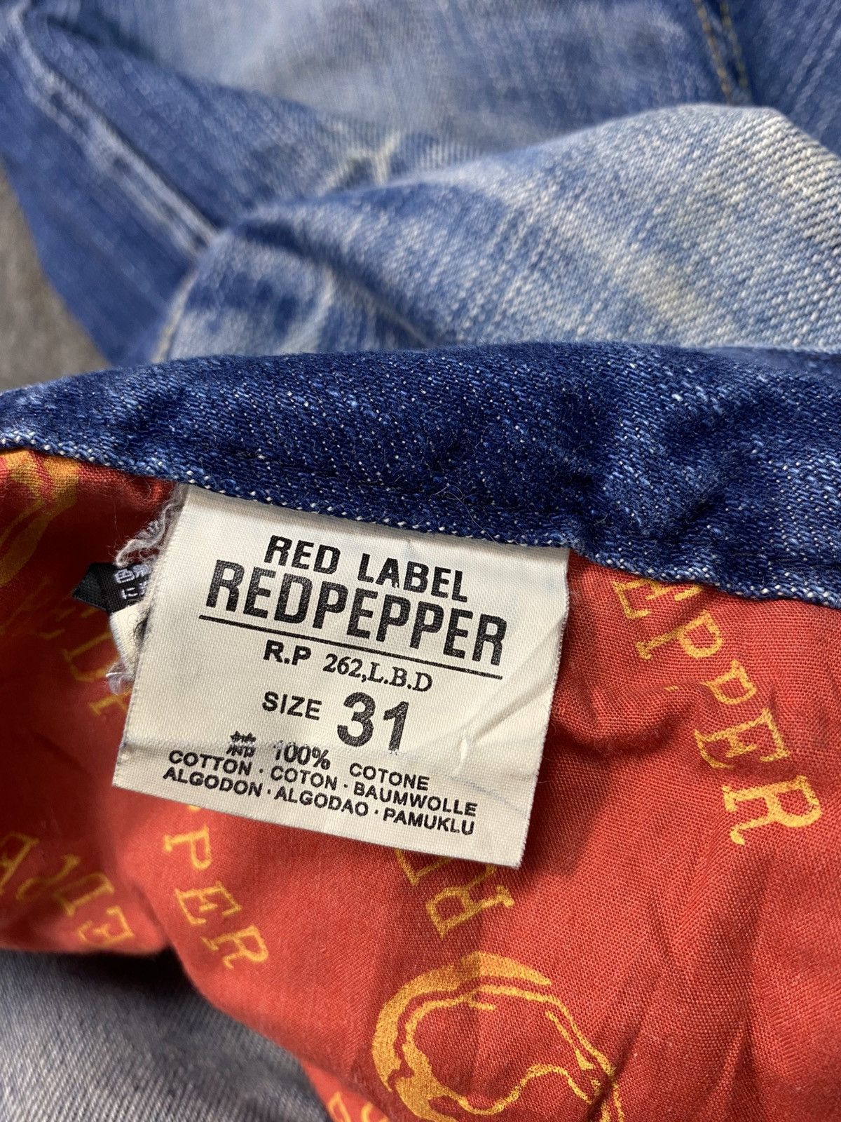 Other Red Pepper Red Label Whisker Denim Jeans Embroidery Logo Size US 32 / EU 48 - 15 Thumbnail