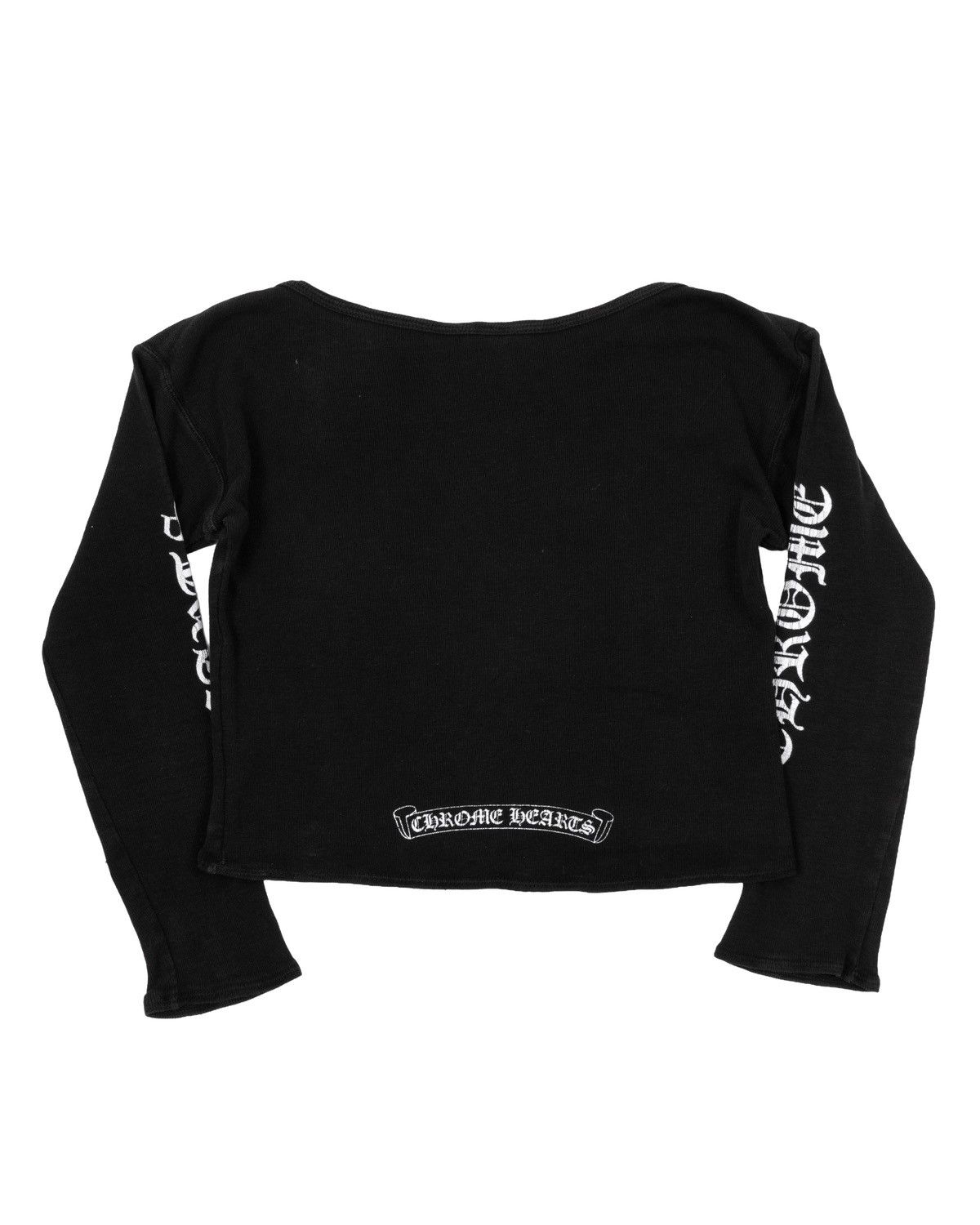 Chrome Hearts *VERY RARE* Chrome Hearts Dagger Logo Croptop 1990’s Black Size XS / US 0-2 / IT 36-38 - 4 Thumbnail