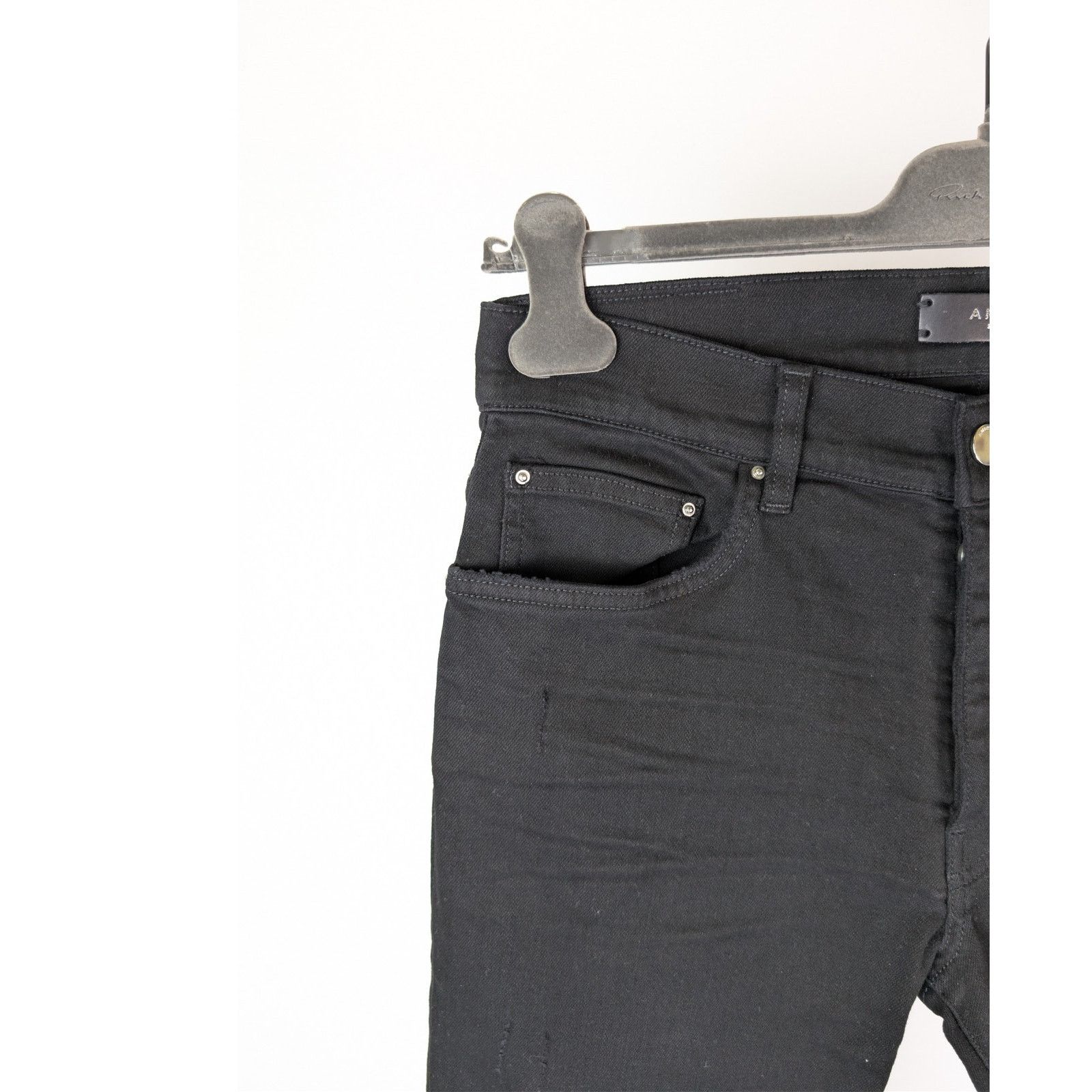 Amiri o1rshd1 Boucle MX1 Denim Jeans in Black Overdyed Size US 34 / EU 50 - 6 Thumbnail