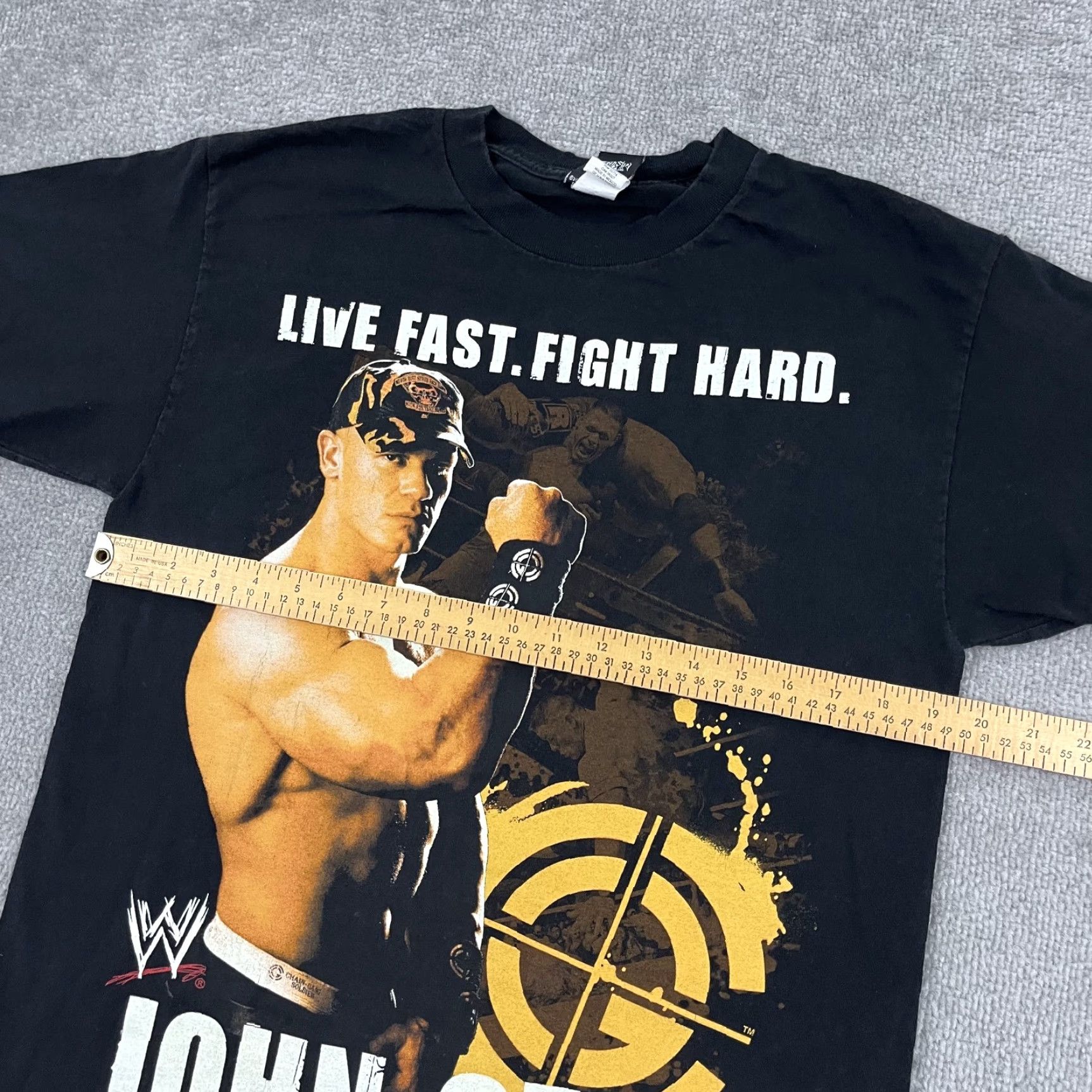 Vintage VINTAGE John Cena Graphic T-Shirt Mens Medium Black Wrestling Live Fast Fight Hard 2007 Size US M / EU 48-50 / 2 - 5 Thumbnail