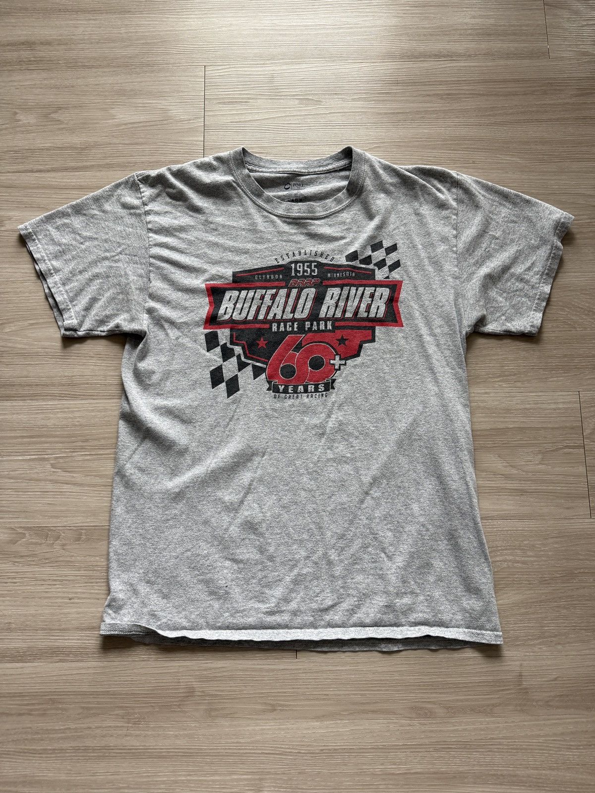 Vintage Grey vintage 1995 Buffalo River Race Park l T-shirt tee Size US L / EU 52-54 / 3 - 1 Thumbnail