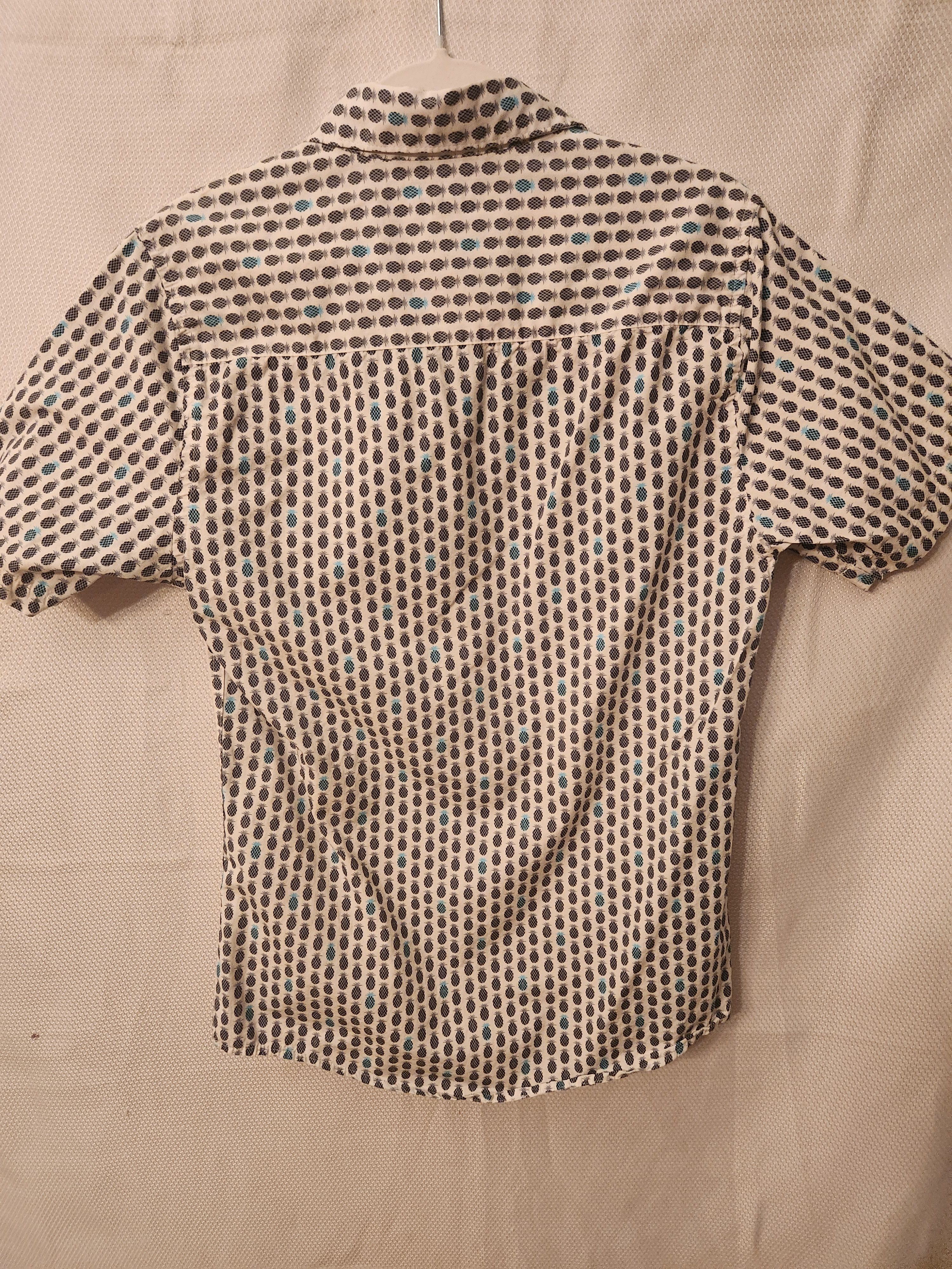 Haggar 100% Cotton Pineapple Print Men's Casual Button Front Shirt Size US S / EU 44-46 / 1 - 2 Thumbnail