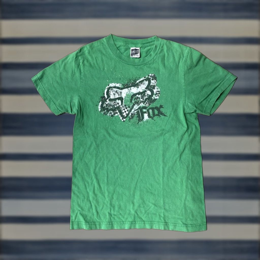 Fox Racing VINTAGE Fox Racing Graphic T-Shirt Short Sleeve Crew Neck Small Men Green 90s Grunge Motorcycle Logo Fox Brand Mens Size US S / EU 44-46 / 1 - 1 Thumbnail