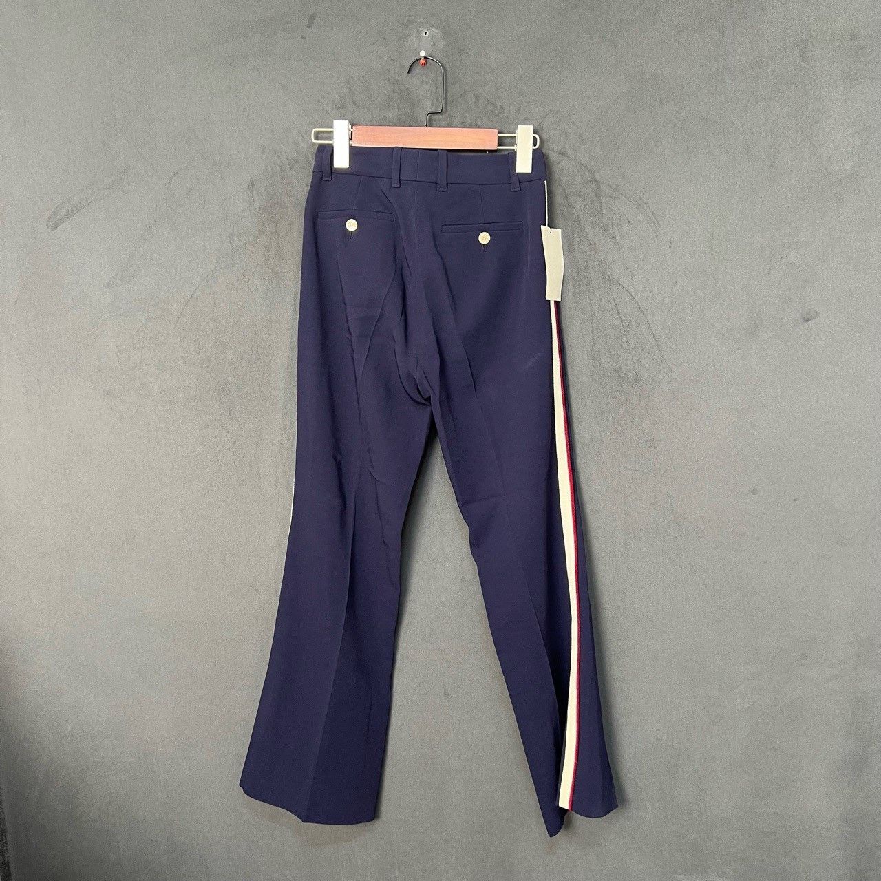 Gucci Gucci Dark blue white and red side striped trousers 2501-Ne Size US 38 / EU 54 - 2 Thumbnail