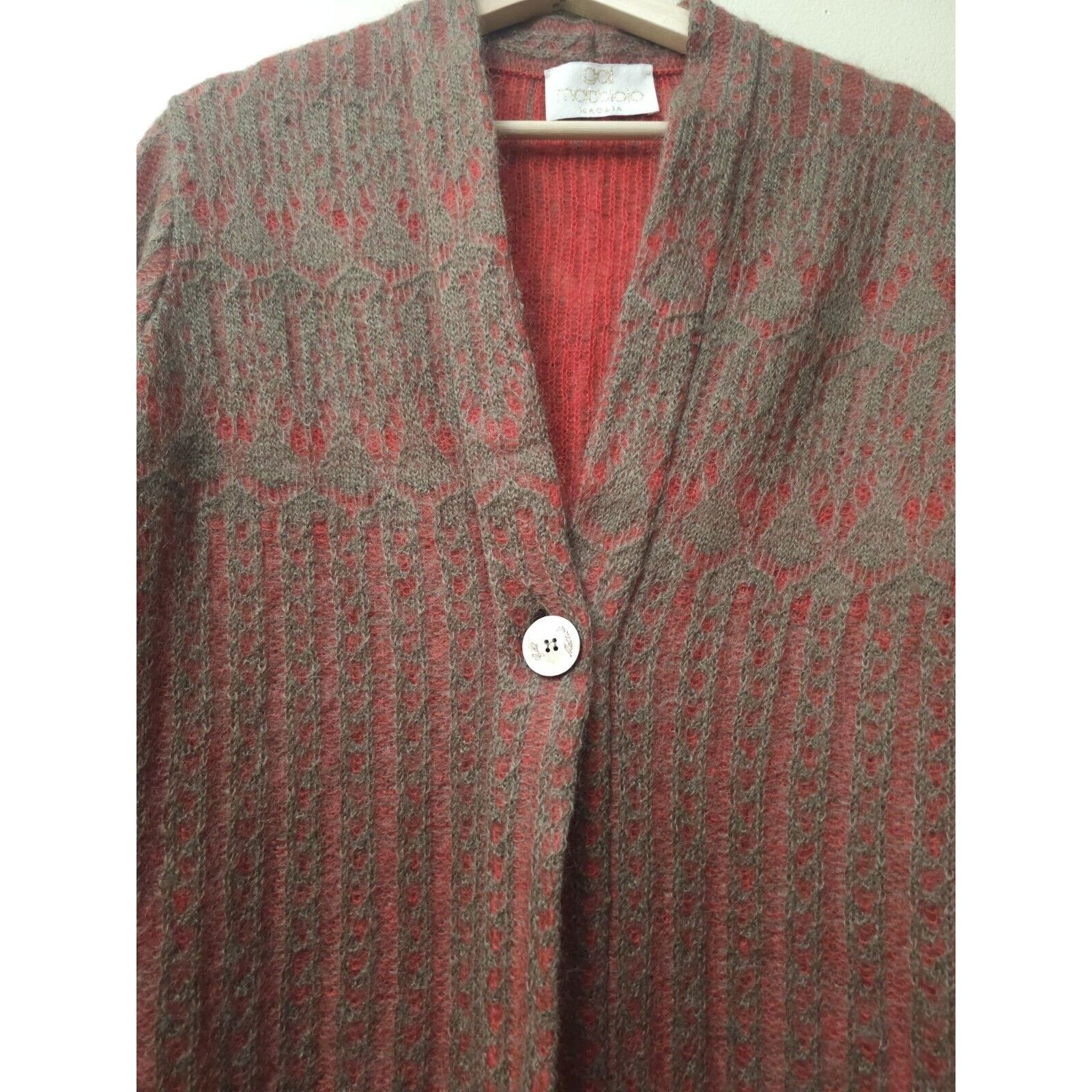 Vintage Gai Mattiolo Mohair Wool Long Cardigan Coat One Size Size ONE SIZE - 5 Thumbnail