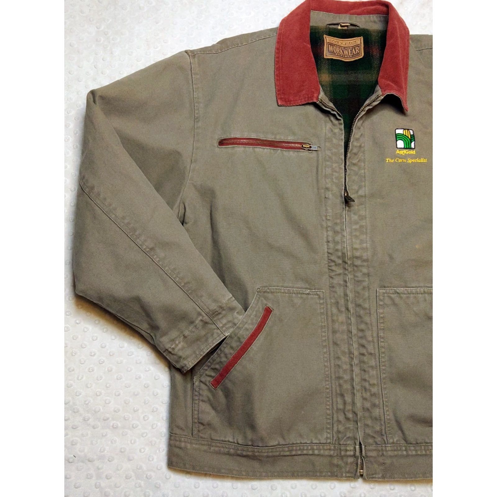 Vintage VINTAGE Swingster Workwear Jacket XL Gray Canvas Cotton Short Zip Hooded Lined Pockets Mens 90s USA Outdoor Classic Vintage Style Size US XL / EU 56 / 4 - 3 Thumbnail