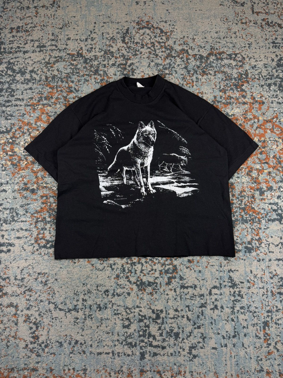 Vintage Vintage 90s Wolves animal graphic tee nature boxy opium Size US L / EU 52-54 / 3 - 1 Thumbnail