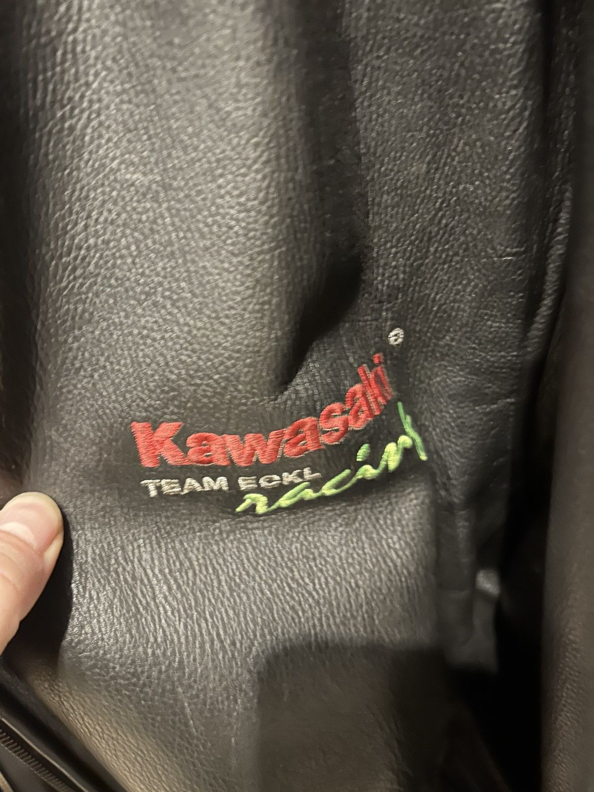Vintage Vintage jacket leather kawasaki Size US L / EU 52-54 / 3 - 3 Thumbnail