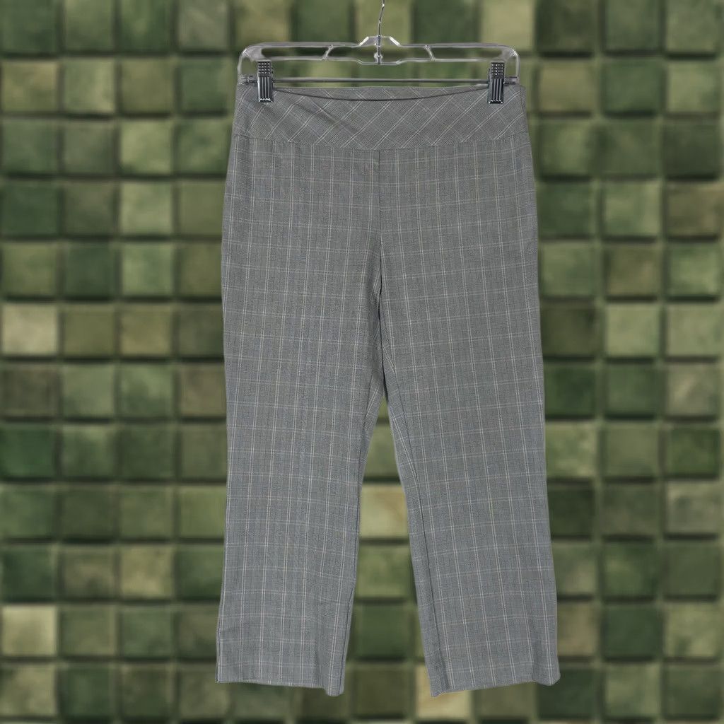 Van Heusen Van Heusen Capri Pants Womens 2 Plaid Mid Rise Pull On Stretch Pockets Casual Business Size 26" / US 2 / IT 38 - 1 Thumbnail