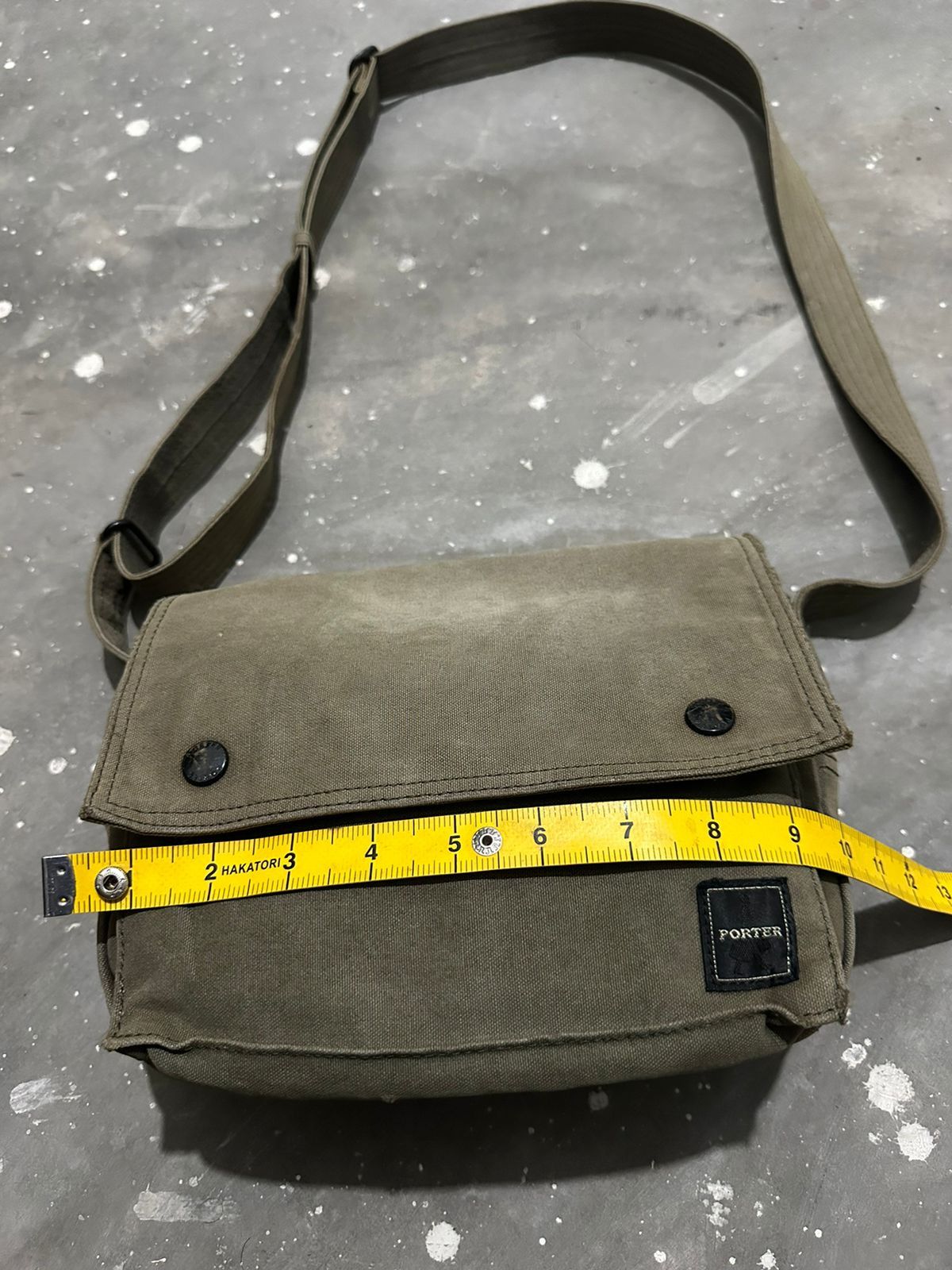 Porter Porter Japan Natural Faded Olive Canvas Crossbody/ Sling bag Size ONE SIZE - 15 Thumbnail
