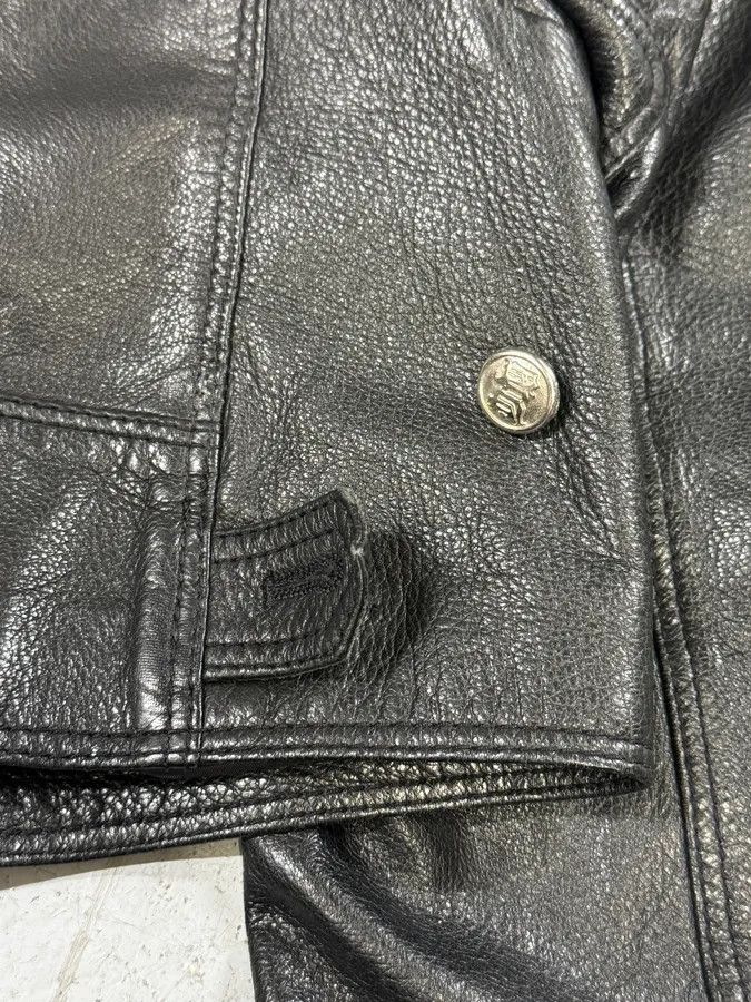 Versace 2000s Versace Black Leather Zip Utility Jacket Size US M / EU 48-50 / 2 - 8 Thumbnail