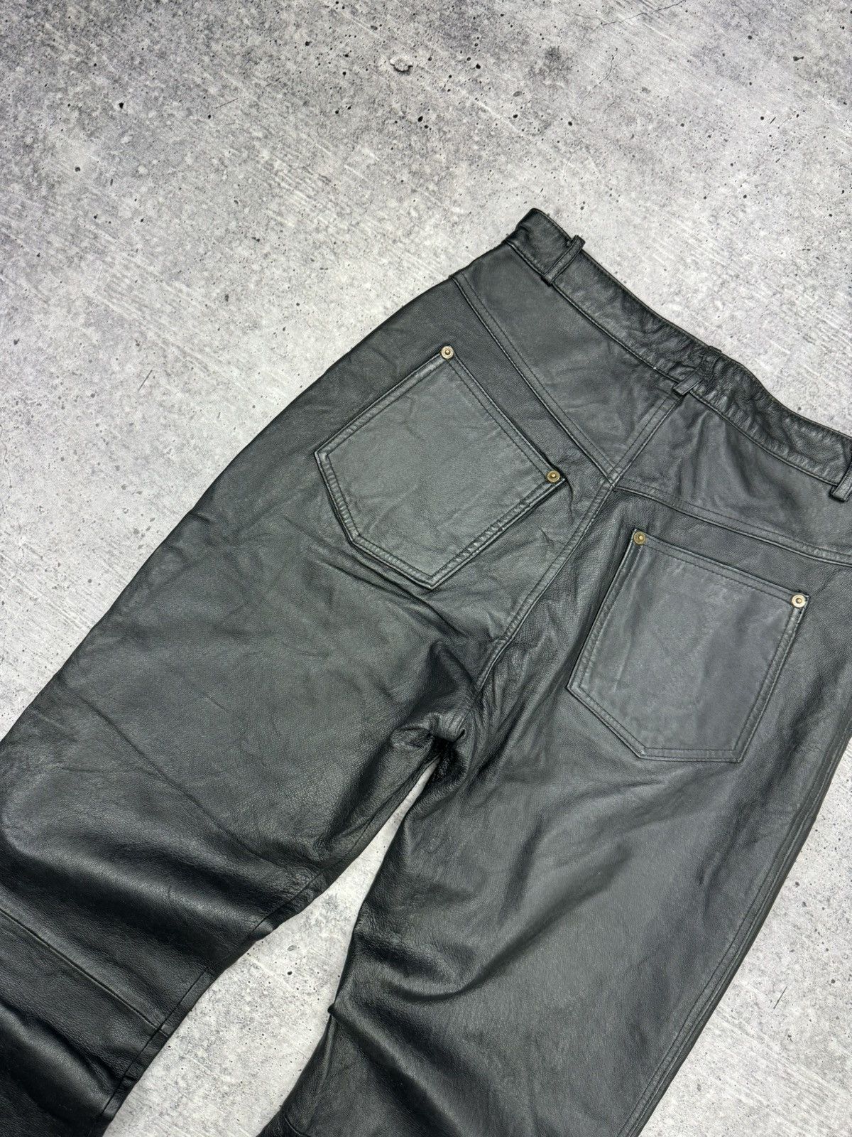 Genuine Leather × Vintage Vintage 90’s Y2K Style Casual Cowboy Genuine Leather Pants Size US 30 / EU 46 - 19 Thumbnail