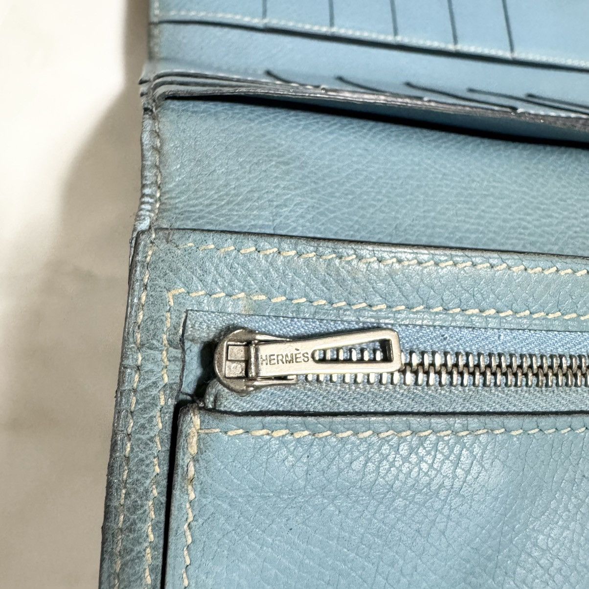 Hermes Hermes Bearn □J stamp 10 card pockets Tri-fold long wallet Size ONE SIZE - 13 Thumbnail