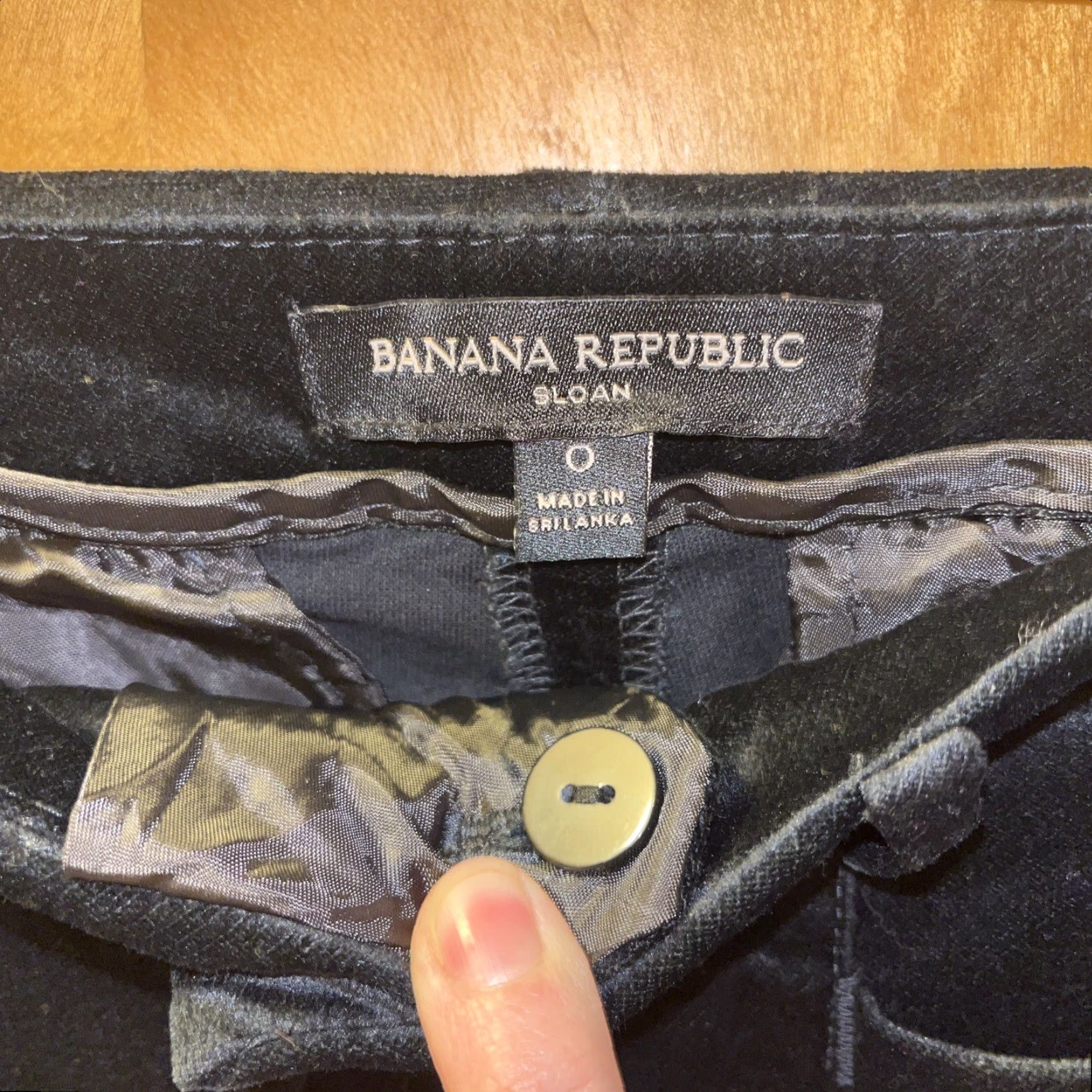 Banana Republic Banana Republic Sloan Slim Ankle Pants 0 Black Stretch Velvet Tapered Dress Pants Womens Size 25" / US 0 / IT 36 - 3 Thumbnail