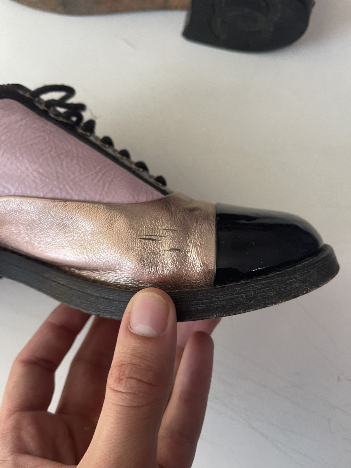 Chanel × Designer Chanel S/S 2017 runway patent leather shoes Size US 7 / IT 37 - 7 Thumbnail
