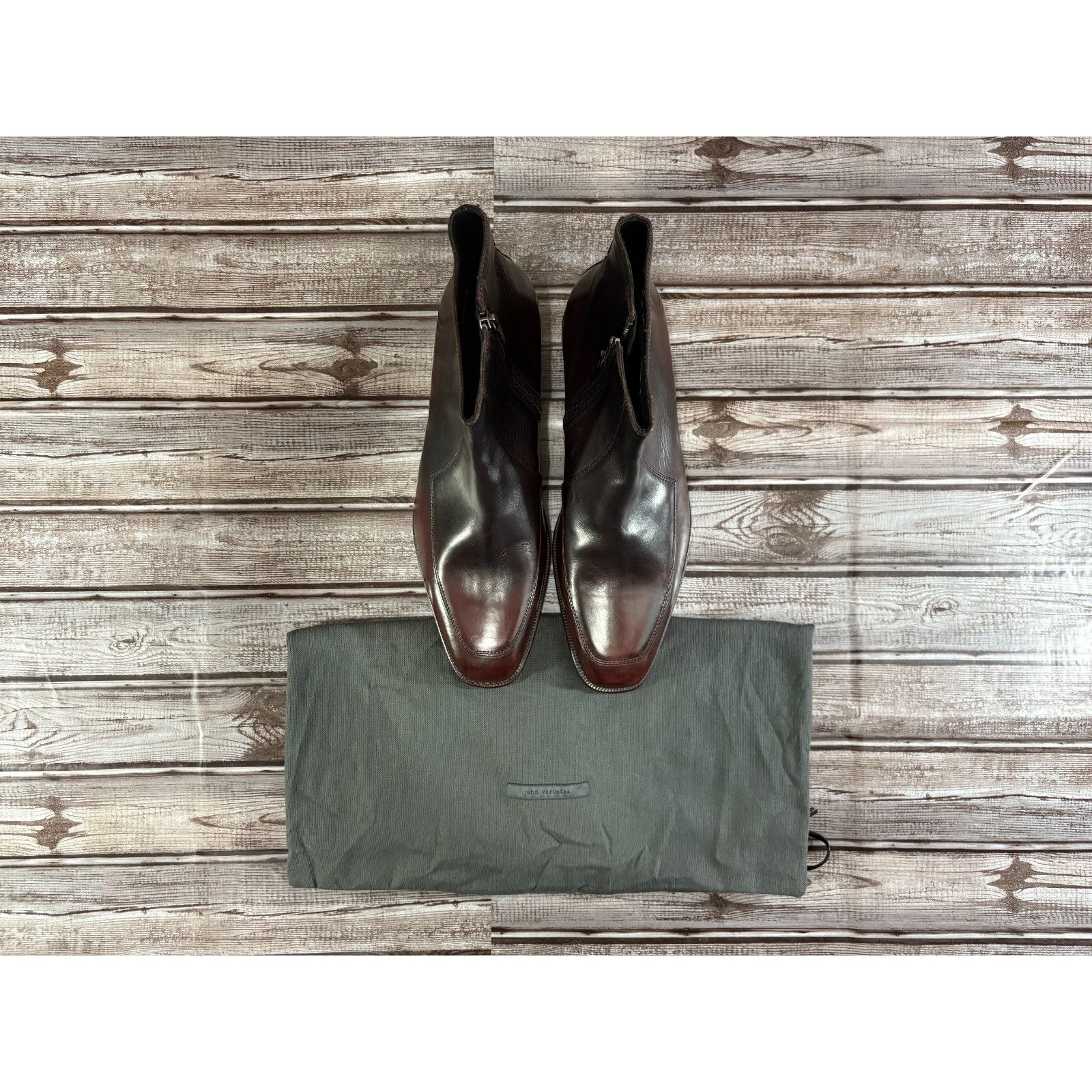 John Varvatos John Varvatos Amsterdam Apron Leather Boots size 9 burgundy Size US 9 / EU 42 - 2 Thumbnail