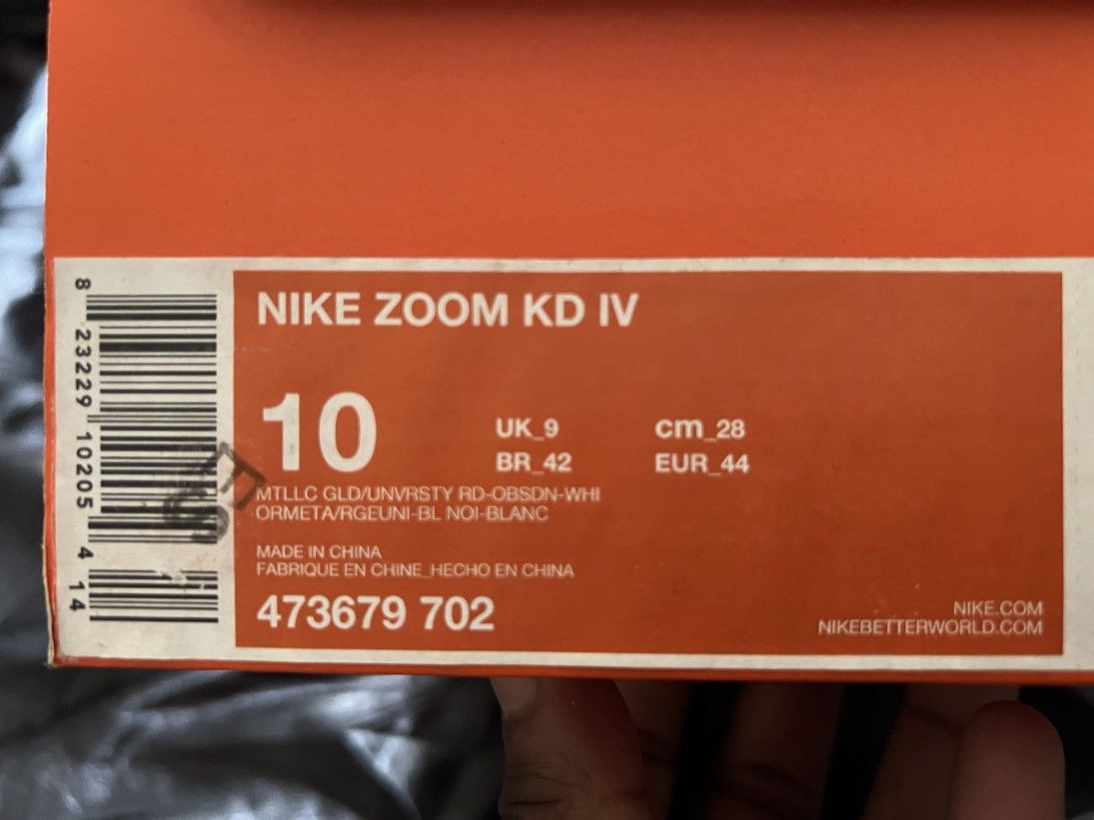 Nike Nike Zoom KD IV Size US 10 / EU 43 - 5 Thumbnail