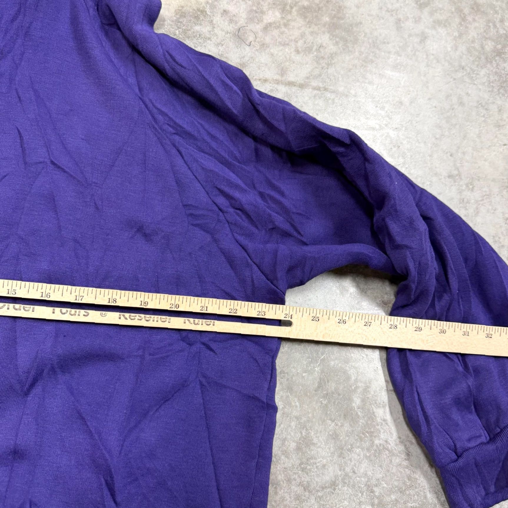 McGregor VINTAGE MacGregor Hoodie Mens Large Purple Full Zip 80s Solid Knit Acrylic Pockets Hooded Zipper Regular Sleeve Long Crew Neck Fall Winter Spring Mens Size US L / EU 52-54 / 3 - 6 Thumbnail