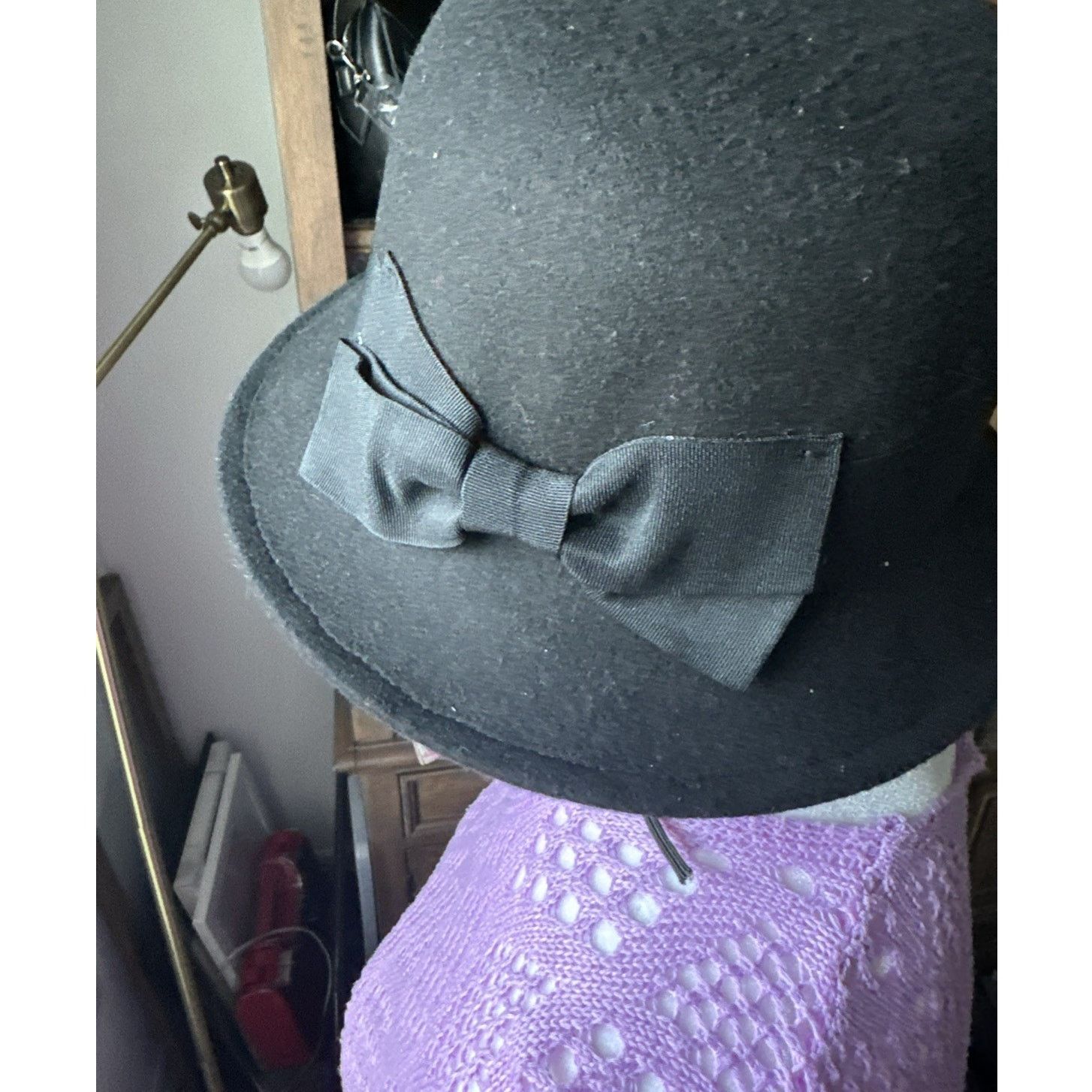 I.N.C Inc Black Clouche Hat / Derby Hat NWT New $49 Retail Size ONE SIZE - 1 Thumbnail