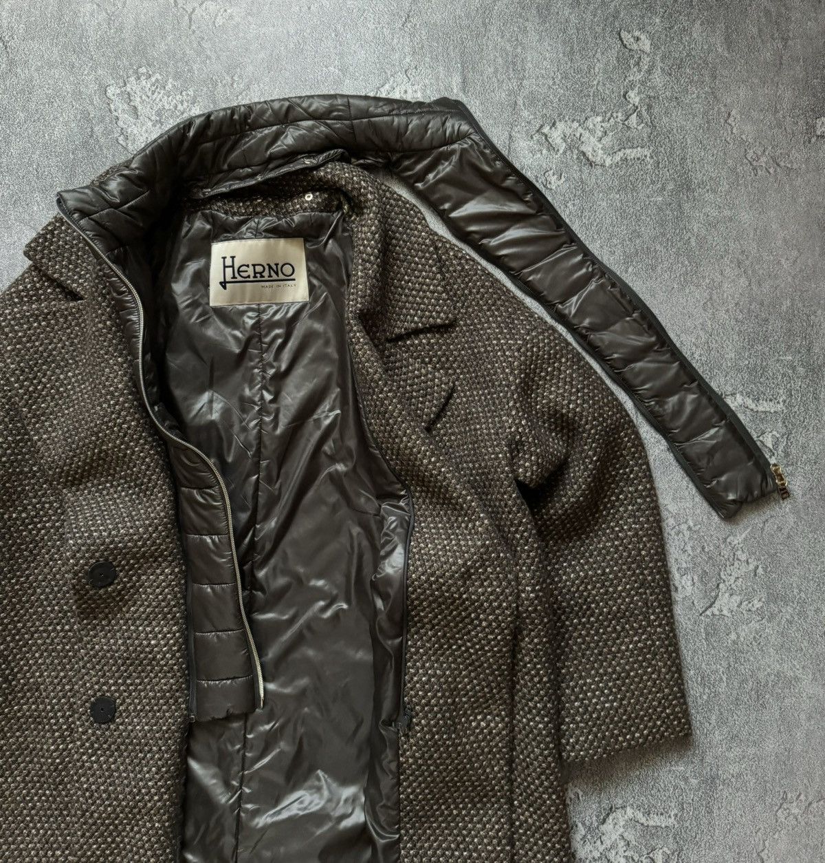 Designer × Herno Herno 46 WMNS GIACCONE HALF COAT long jacket Size L / US 10 / IT 46 - 17 Thumbnail