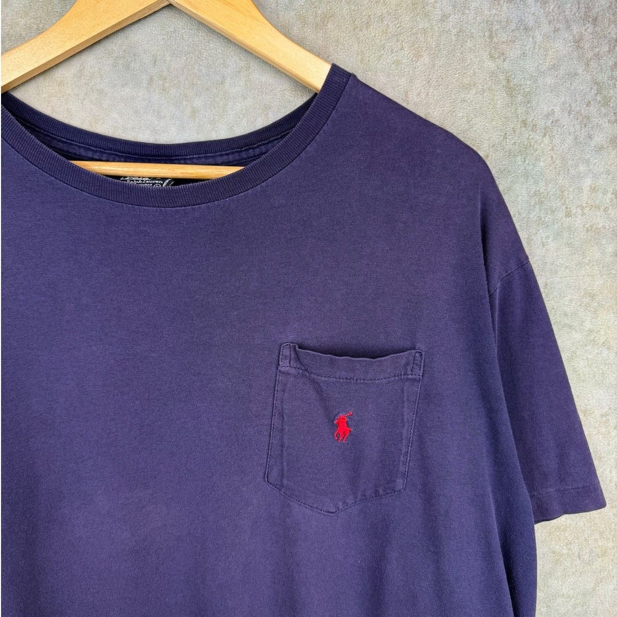 Polo Ralph Lauren VTG 90s Polo Ralph Lauren T Shirt Mens Sz L Navy Blue Pocket Size US L / EU 52-54 / 3 - 4 Thumbnail