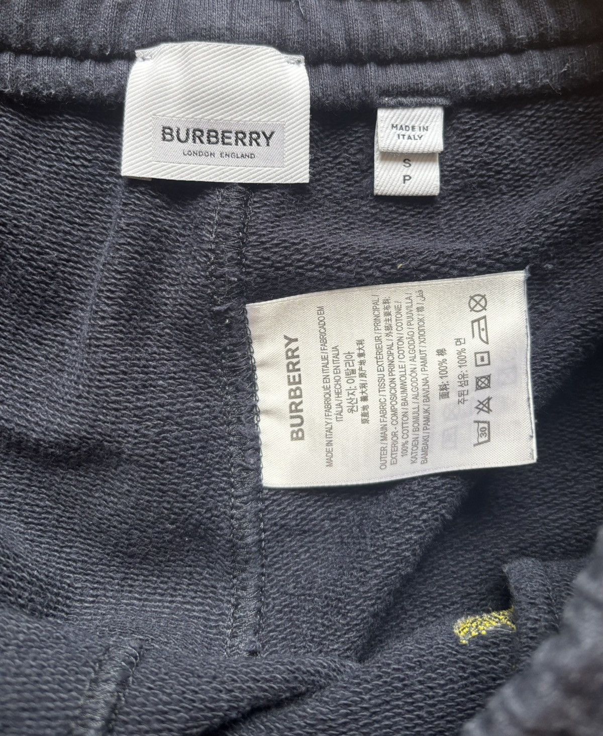 Burberry Burberry Crest Embroidered Navy Sweatpants Size M Size US 30 / EU 46 - 3 Thumbnail