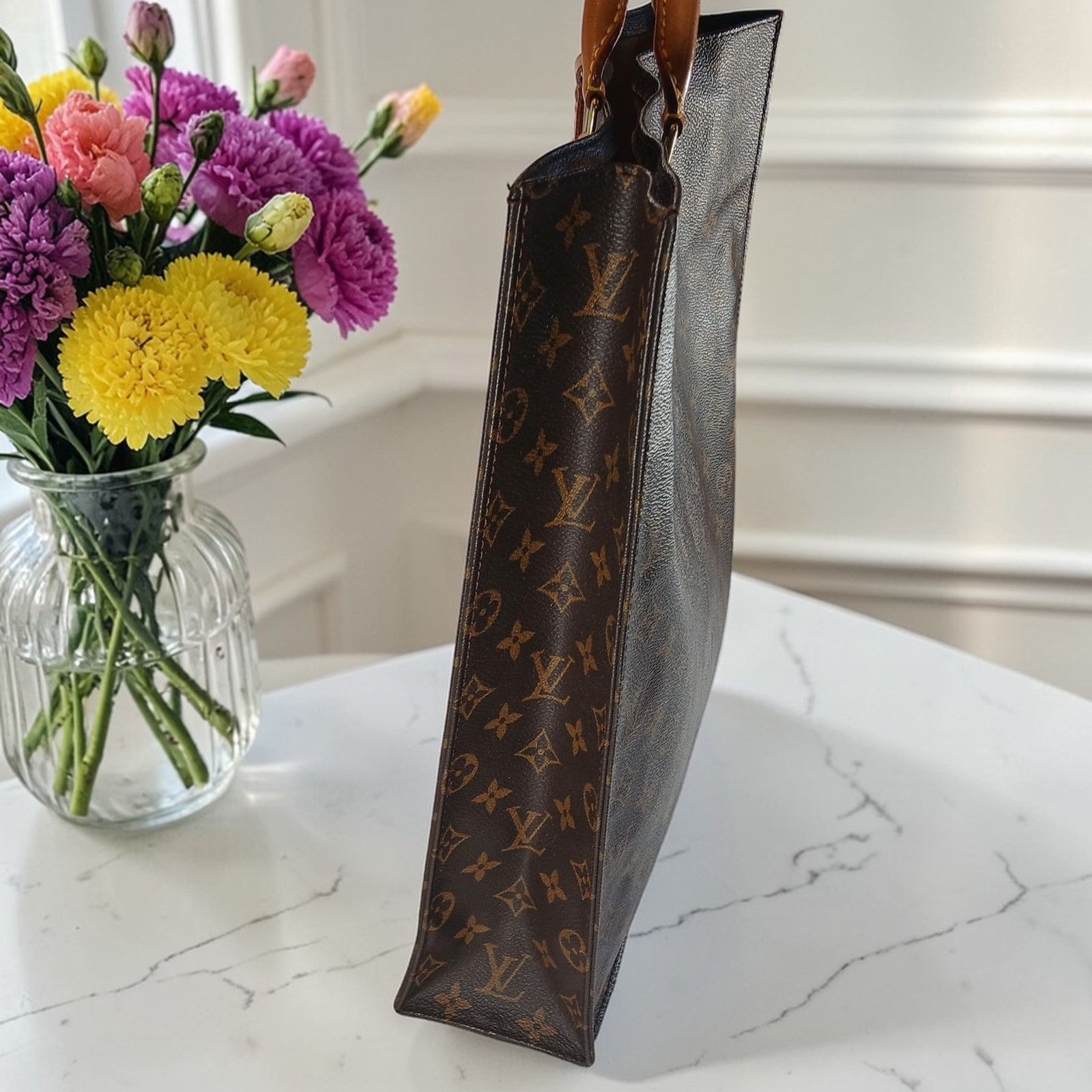 Louis Vuitton Louis Vuitton Monogram Sac Plat Vintage Tote Bag Size ONE SIZE - 7 Thumbnail