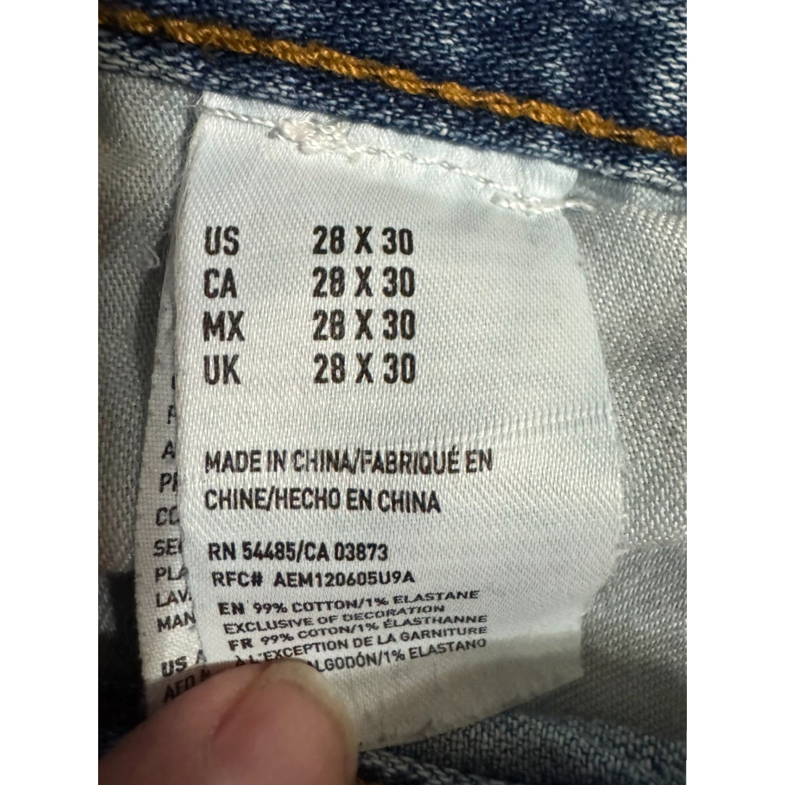 American Eagle Outfitters American Eagle Jeans Mens 28x30 Original Straight Light Wash Jeans Regular Blue 5-Pocket Stretch Denim Casual Mens Size US 28 / EU 44 - 4 Thumbnail