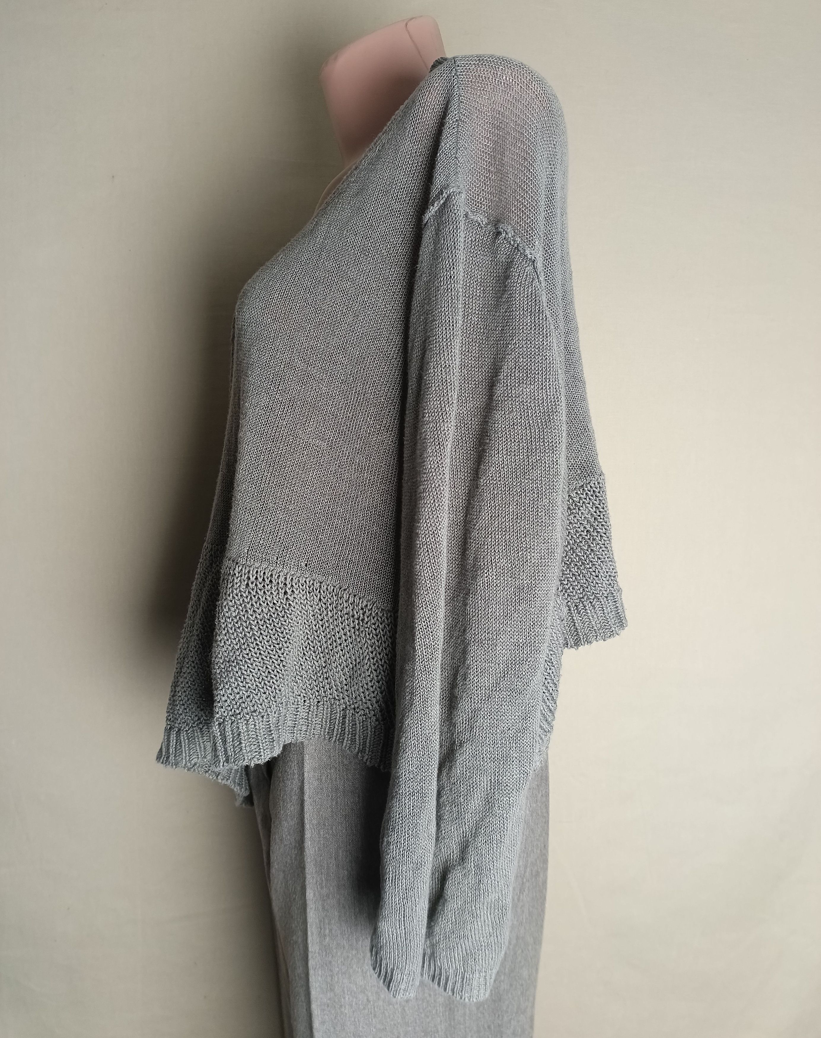 Rundholz RUNDHOLZ Gray Knit Lagenlook Oversized Pullover Sweater M Size M / US 6-8 / IT 42-44 - 4 Thumbnail