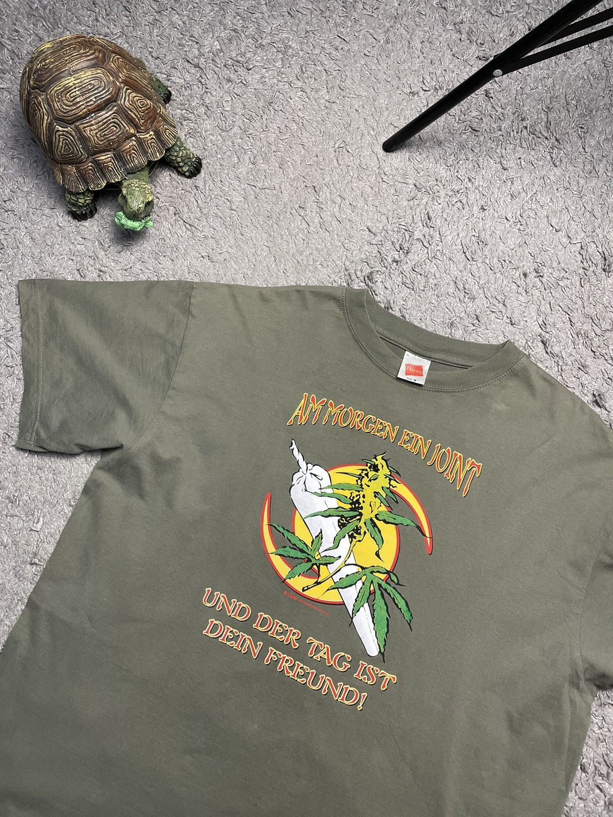 Hanes Vintage Am Morgen Ein Joint und der tag ist dein Freund! Size US XL / EU 56 / 4 - 2 Thumbnail