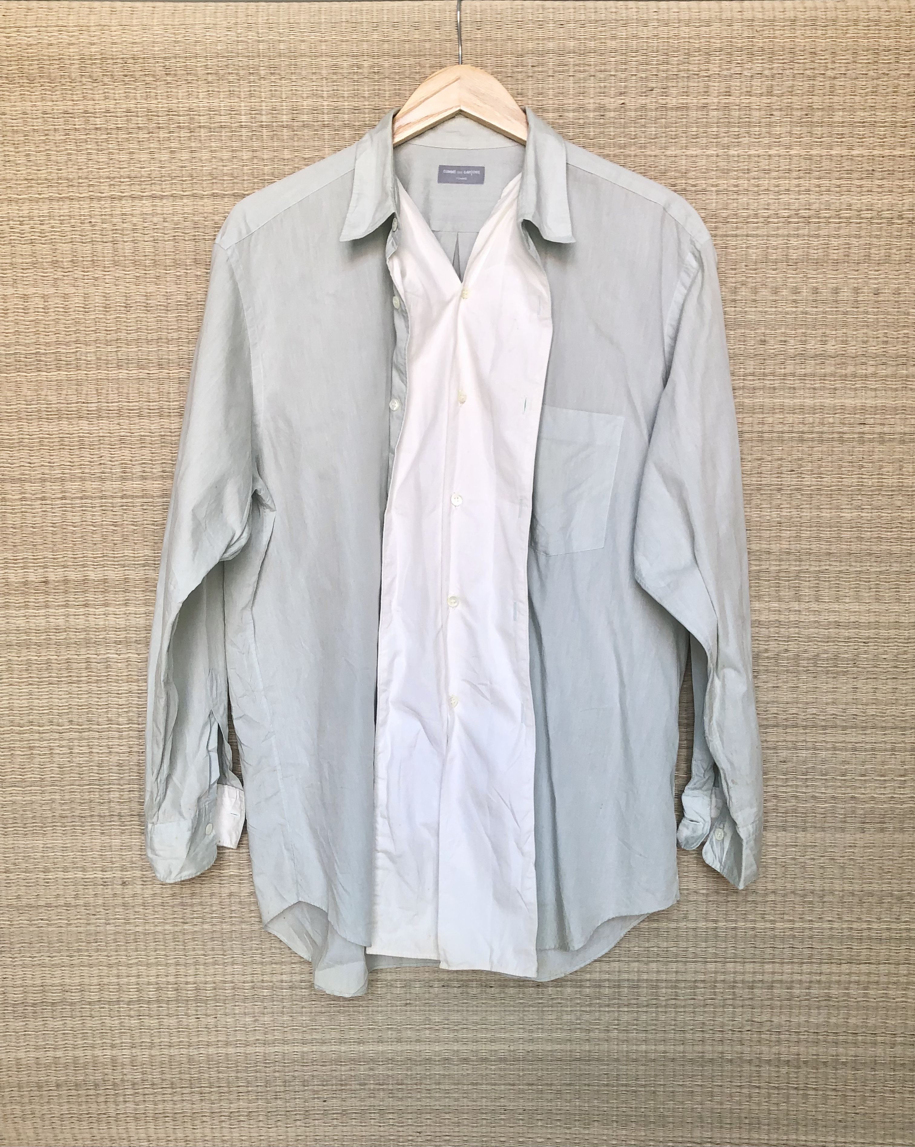 Comme des Garcons Homme sea-foam double layered shirt Size US L / EU 52-54 / 3 - 1 Thumbnail